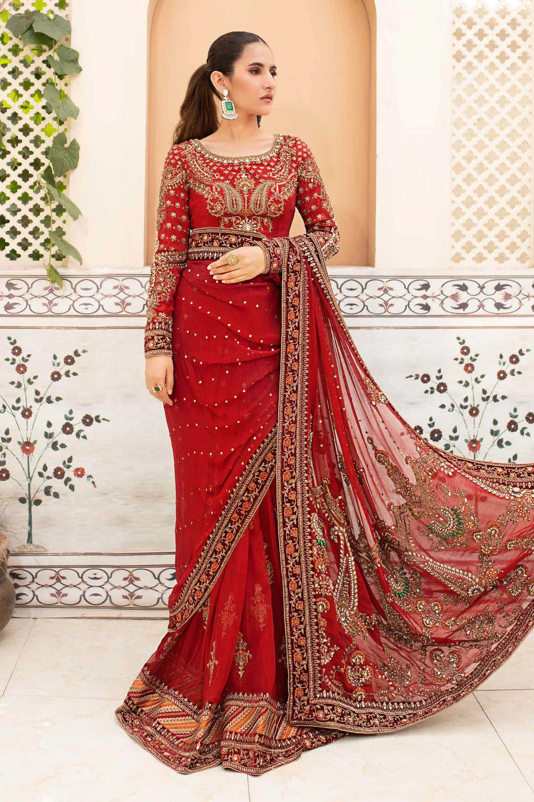 Maria B | Bridal Couture | Deep Red MC-910 - Rang-e-Khaas