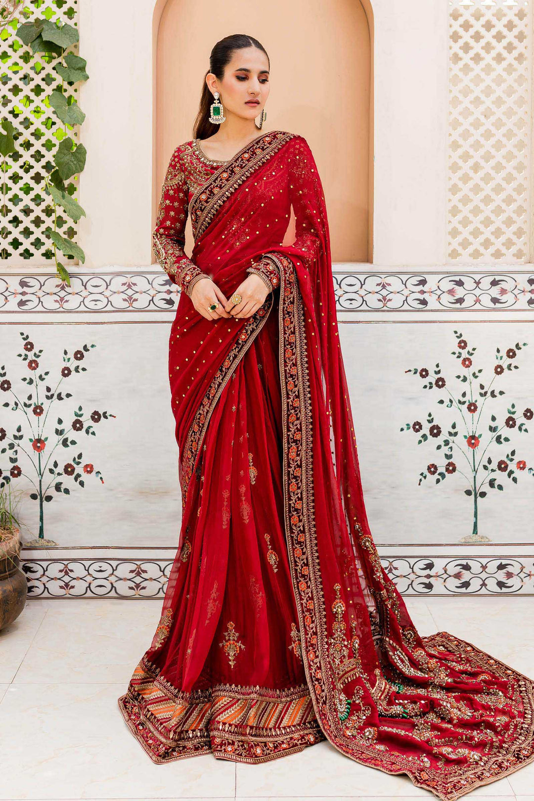 Maria B | Bridal Couture | Deep Red MC-910 - Rang-e-Khaas