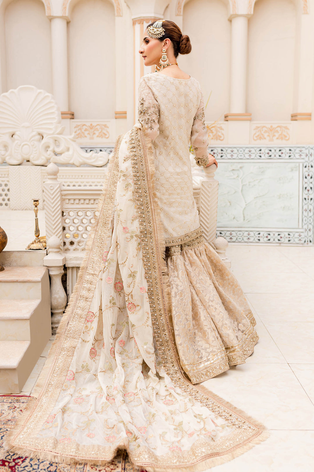 Maria B | Bridal Couture | Ivory Gold MC-906 - Rang-e-Khaas