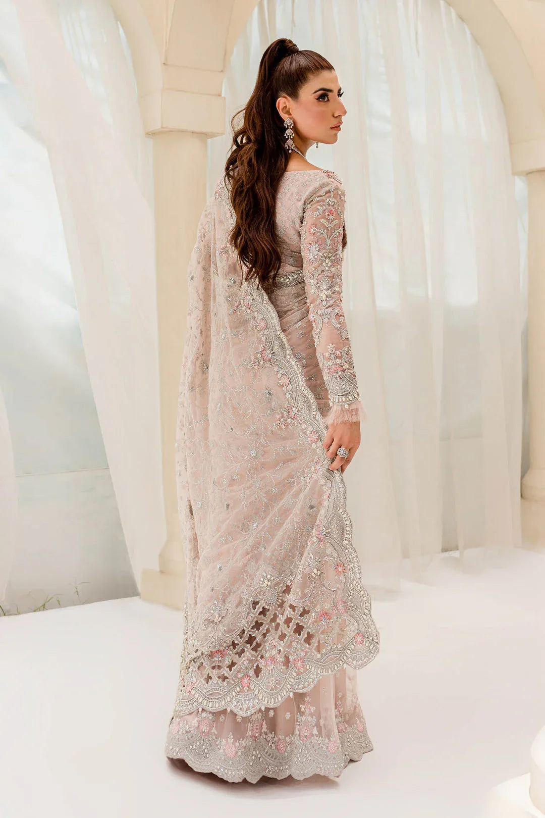 Maria B | Bridal Couture | Pale Pink MC-909 - Rang-e-Khaas