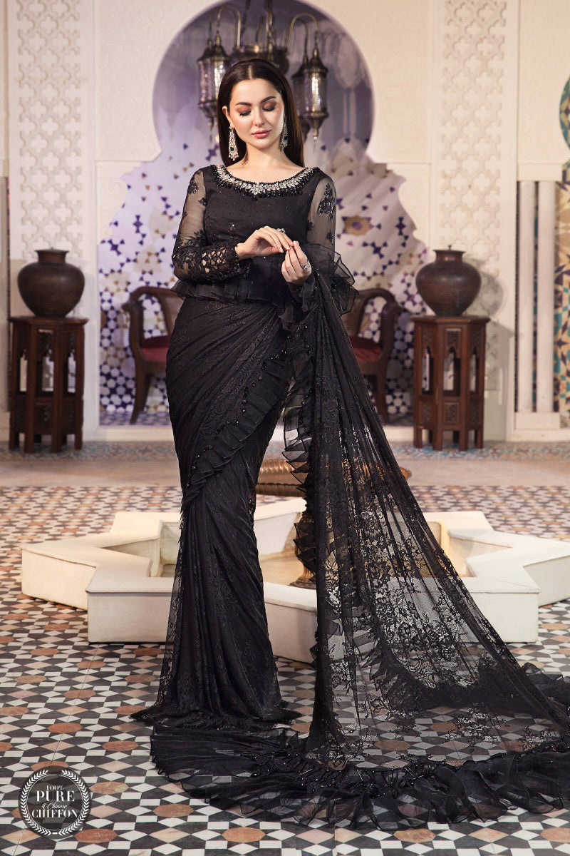 Maria B | Chiffon Collection | MPC-21-106-Black - Rang-e-Khaas