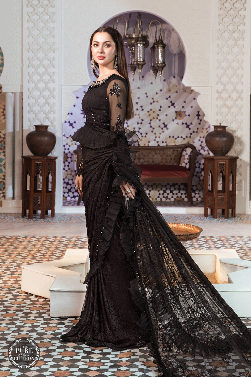 Maria B | Chiffon Collection | MPC-21-106-Black - Rang-e-Khaas