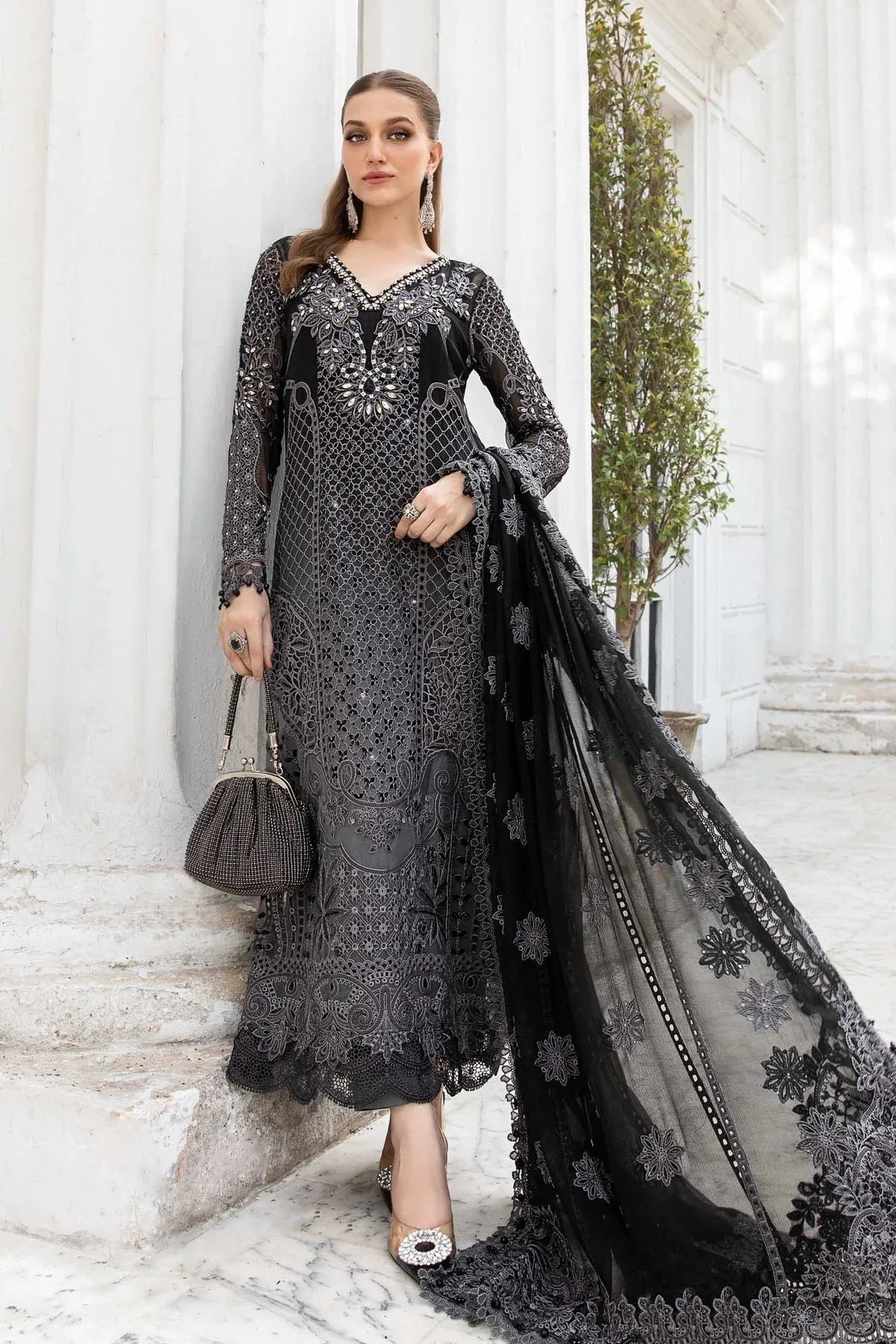 Maria B | Chiffon Formals 24 | Chiffon Suit | MPC-24-101 - Rang-e-Khaas