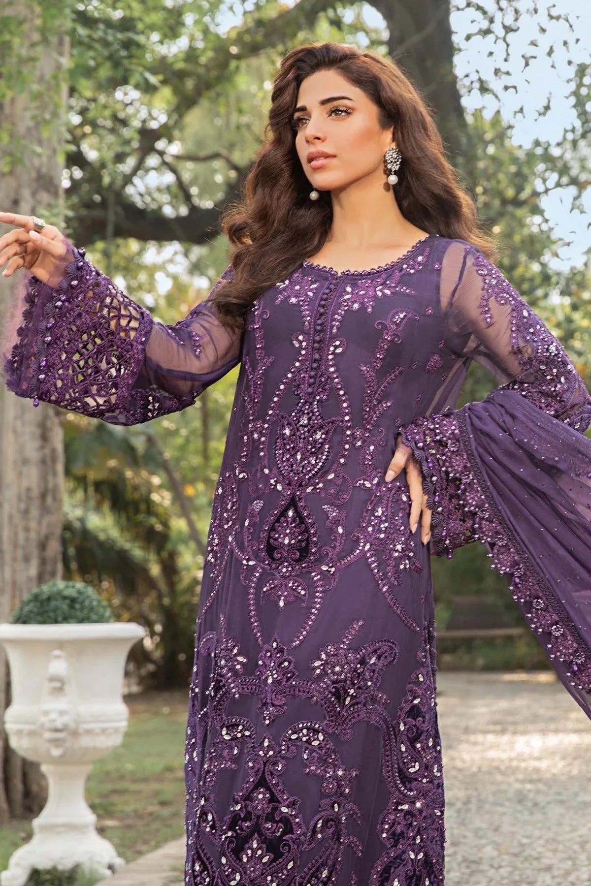 Maria B | Chiffon Formals 24 | Chiffon Suit | MPC-24-102 - Rang-e-Khaas