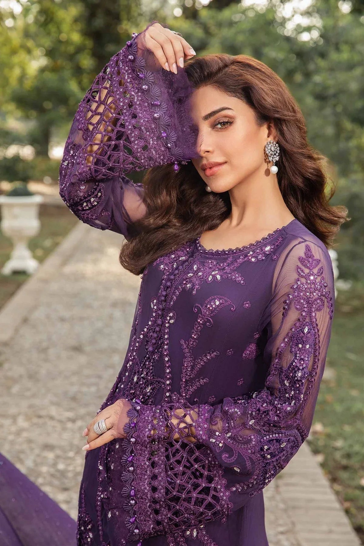 Maria B | Chiffon Formals 24 | Chiffon Suit | MPC-24-102 - Rang-e-Khaas