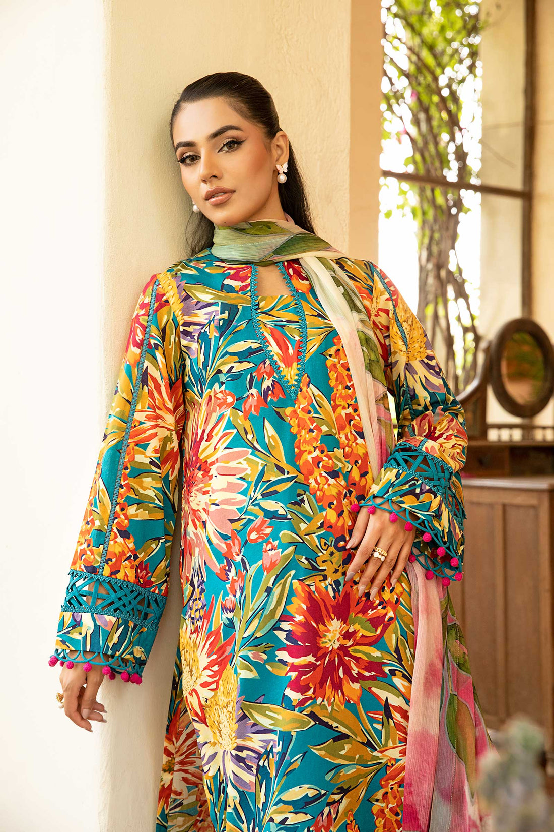 Maria B | Eid Basic Lawn | MB-CUS25-903A - Rang-e-Khaas