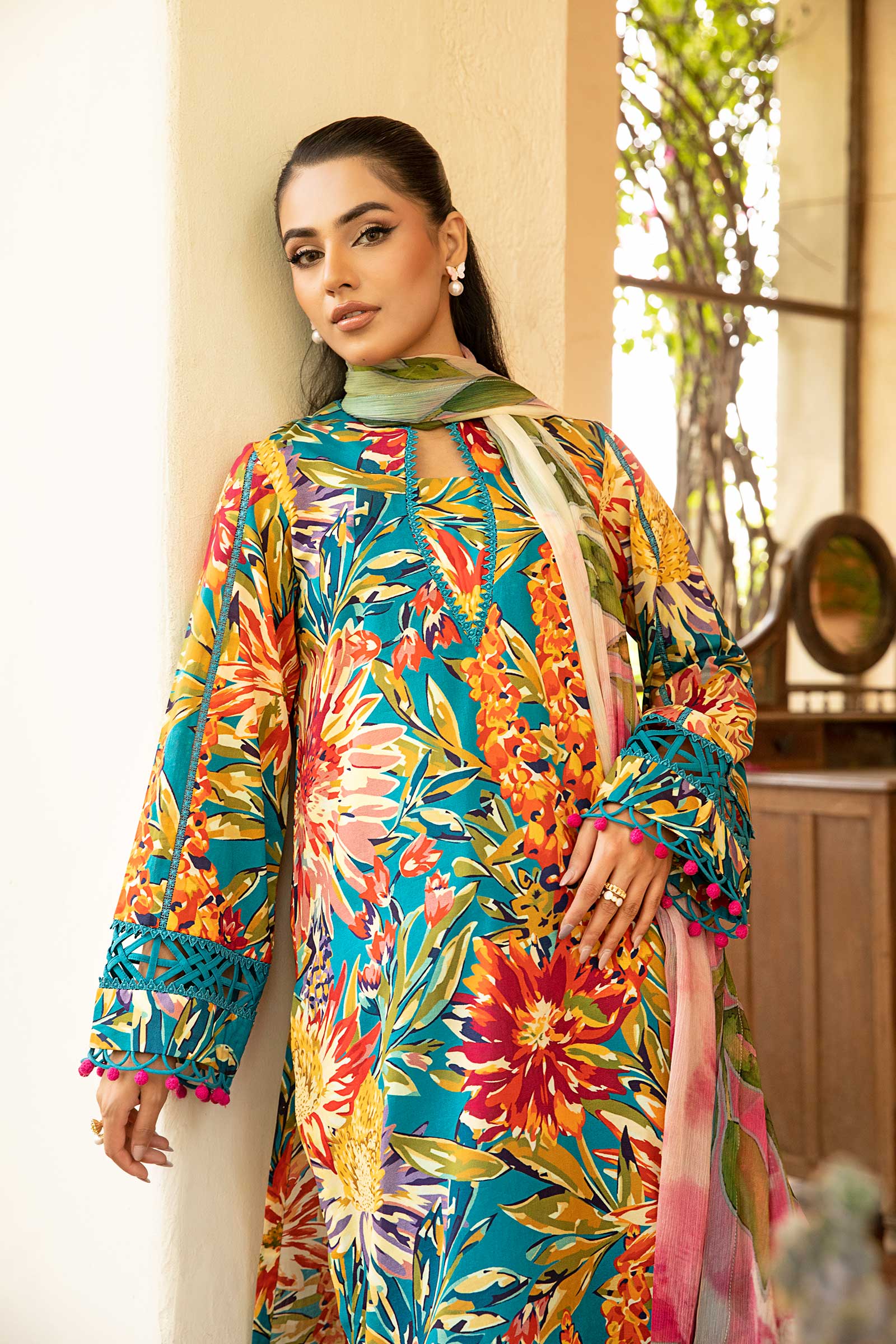 Maria B | Eid Basic Lawn | MB-CUS25-903A - Rang-e-Khaas