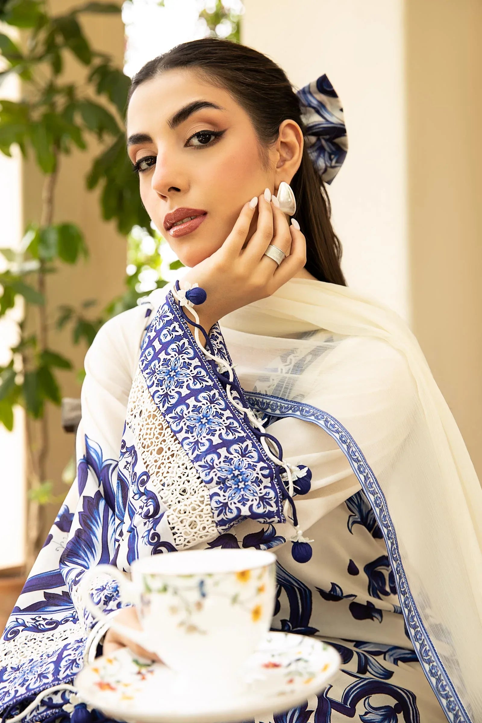 Maria B | Eid Basic Lawn | MB-CUS25-904A - Rang-e-Khaas