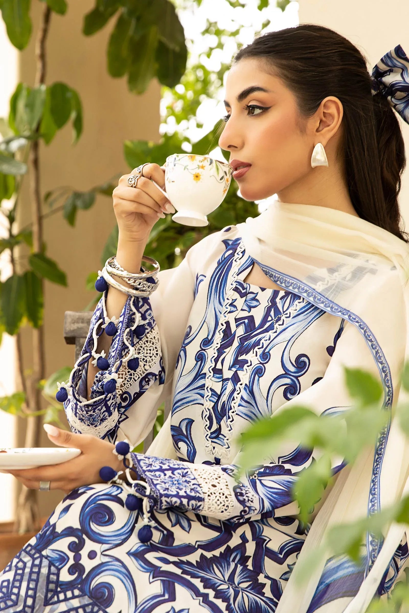 Maria B | Eid Basic Lawn | MB-CUS25-904A - Rang-e-Khaas