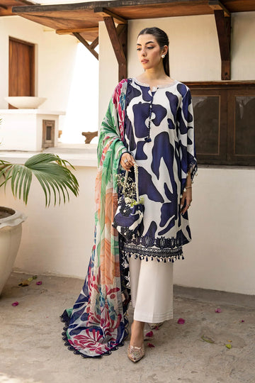 Maria B | Eid Basic Lawn | MB-CUS25-905B - Rang-e-Khaas