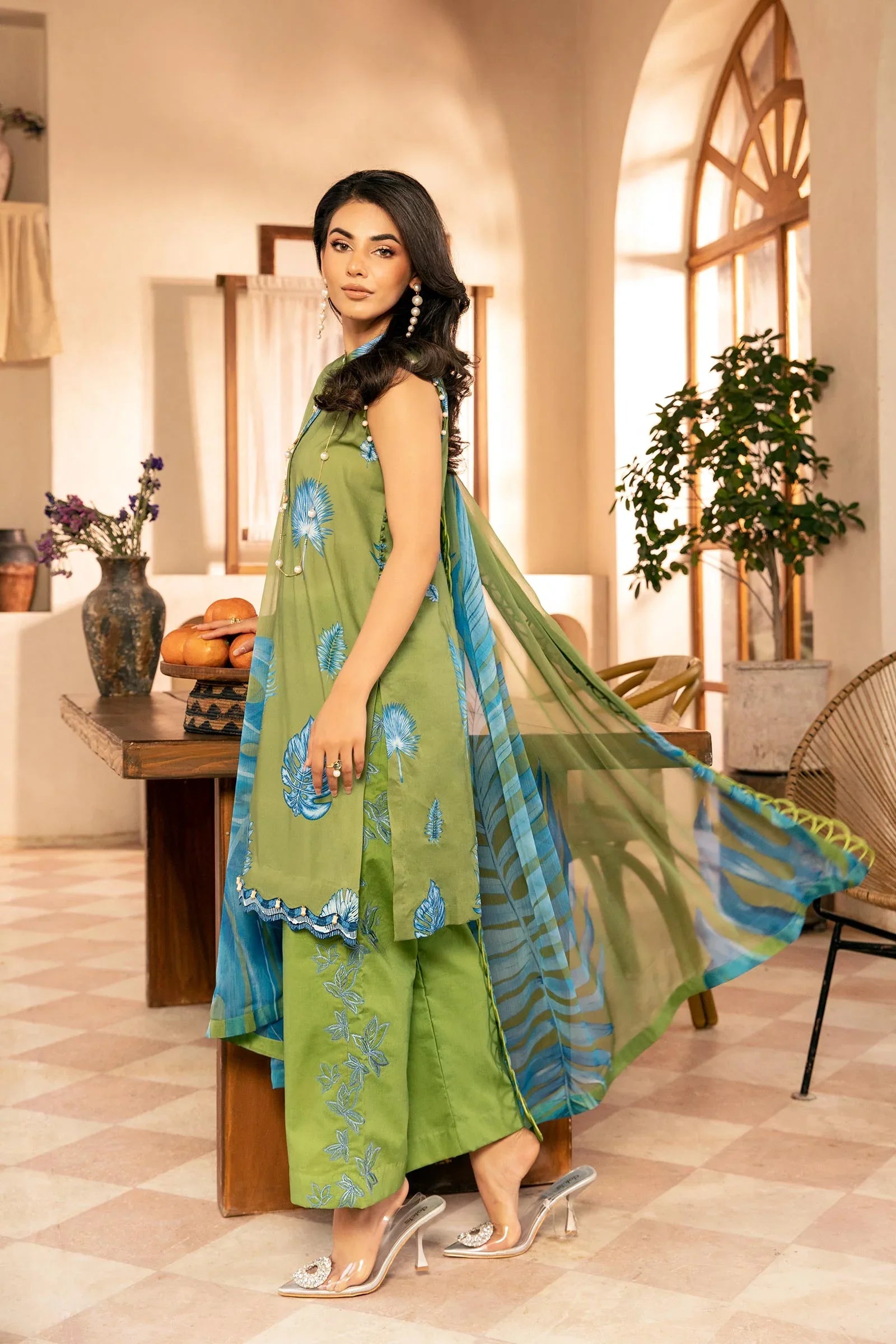 Maria B | Eid Basic Lawn | MB-CUS25-906A - Rang-e-Khaas