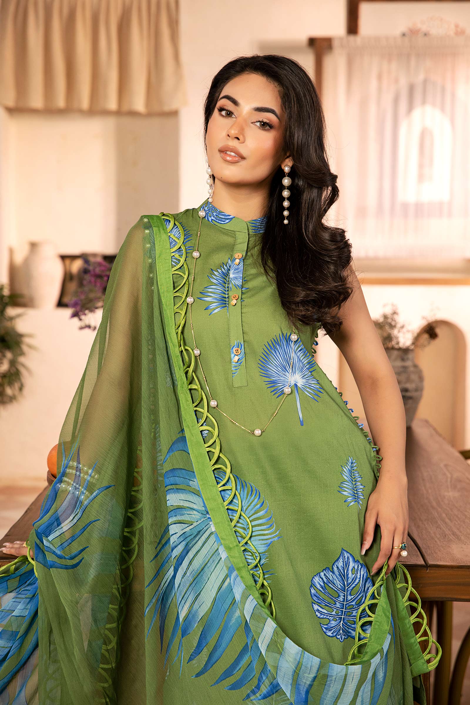 Maria B | Eid Basic Lawn | MB-CUS25-906A - Rang-e-Khaas