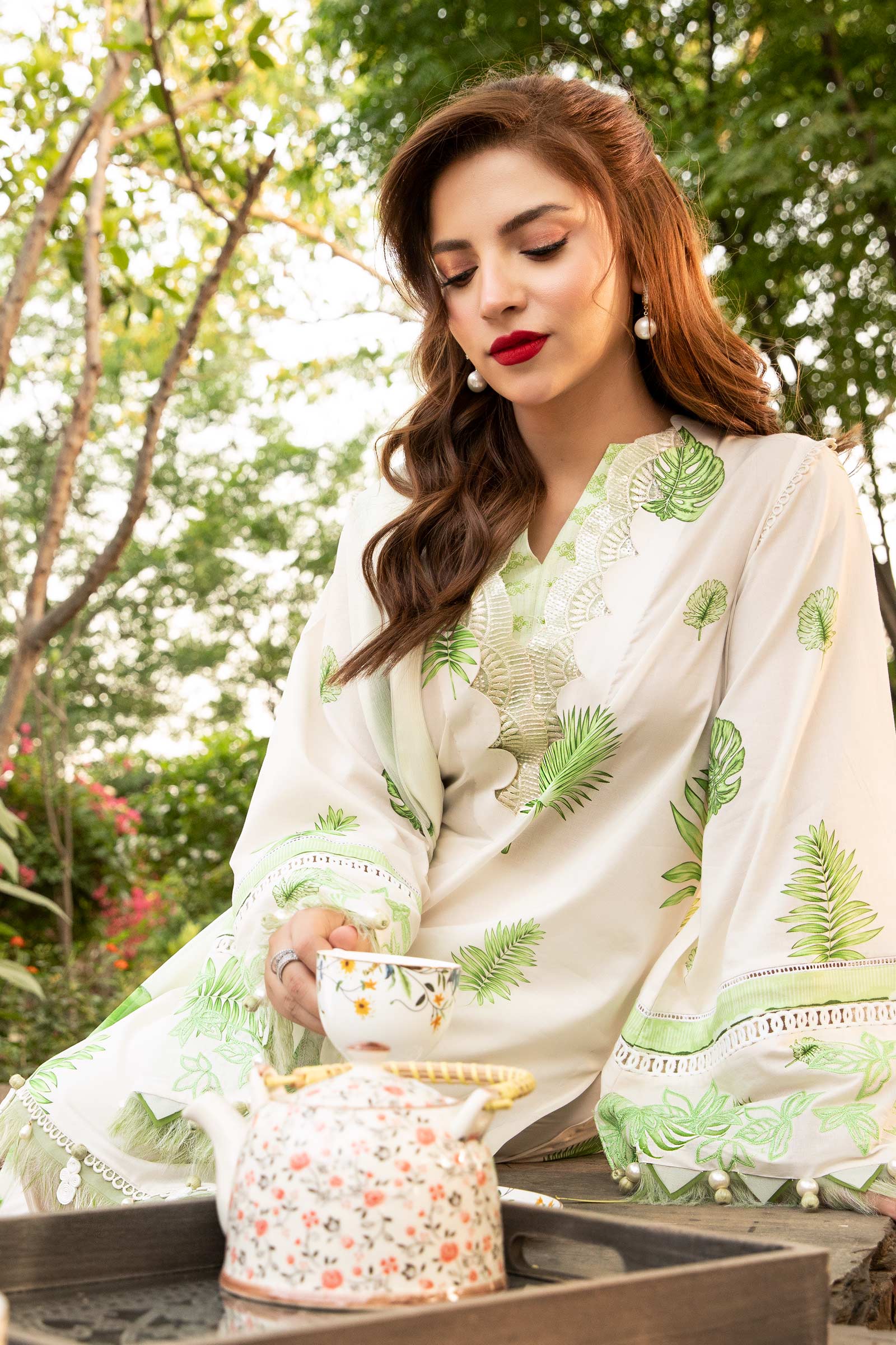 Maria B | Eid Basic Lawn | MB-CUS25-906B - Rang-e-Khaas