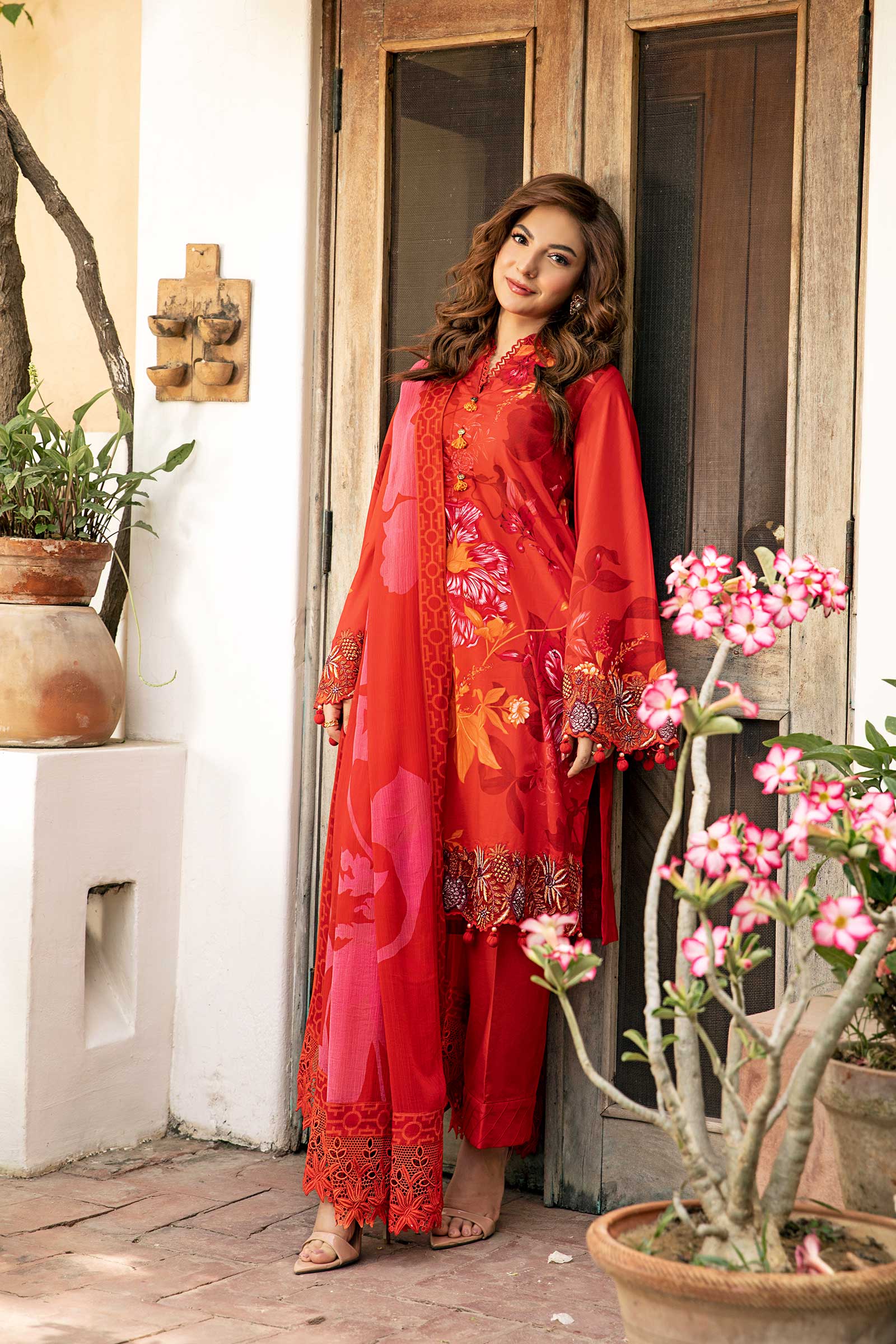 Maria B | Eid Basic Lawn | MB-CUS25-907A - Rang-e-Khaas