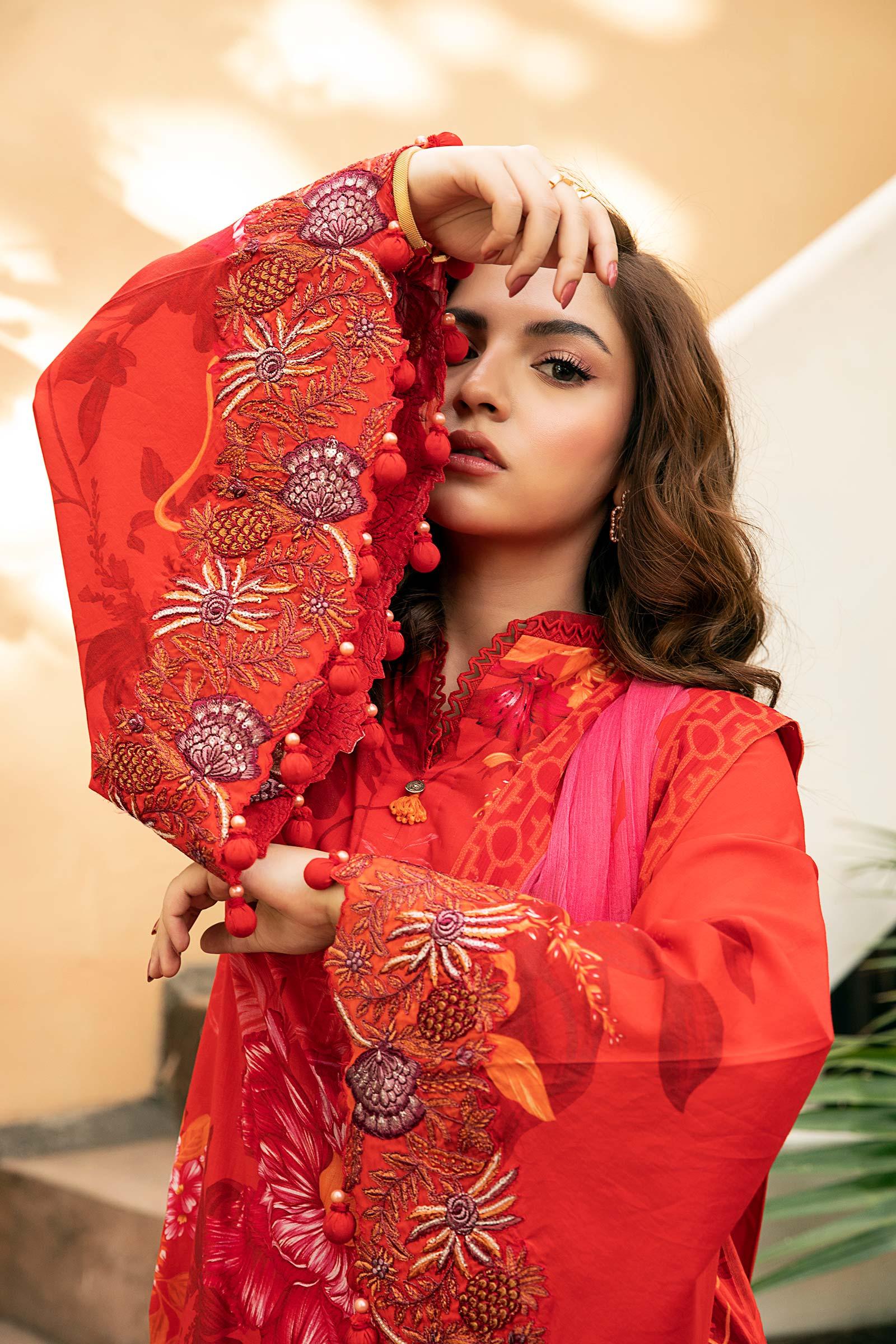 Maria B | Eid Basic Lawn | MB-CUS25-907A - Rang-e-Khaas