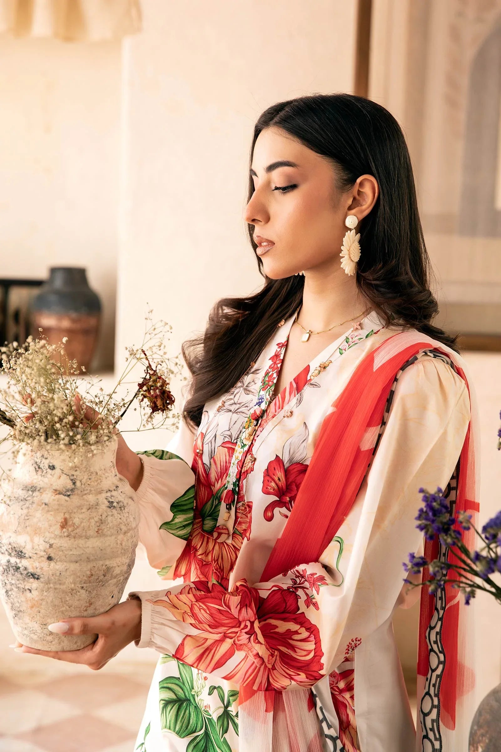 Maria B | Eid Basic Lawn | MB-CUS25-907B - Rang-e-Khaas