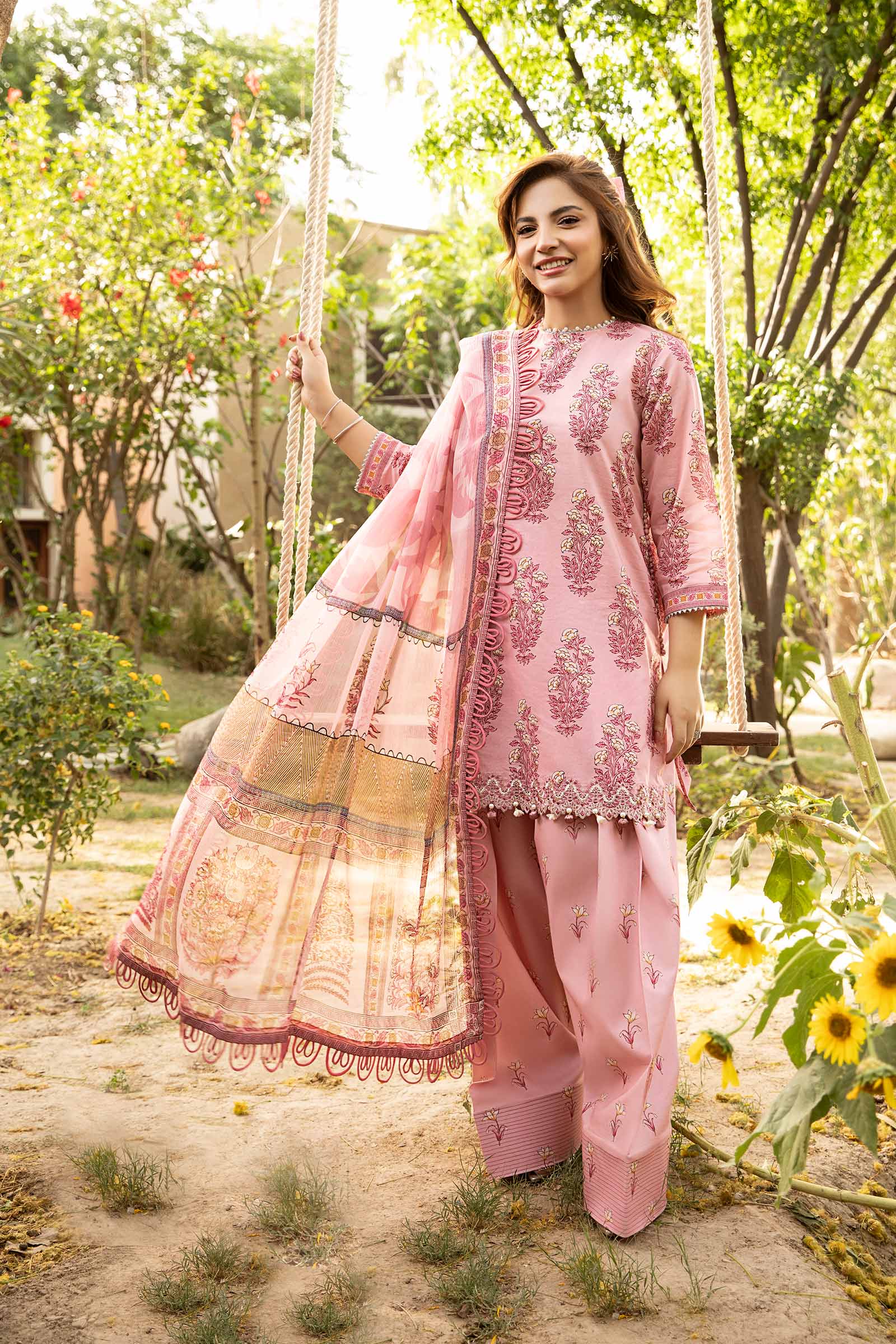 Maria B | Eid Basic Lawn | MB-CUS25-908A - Rang-e-Khaas