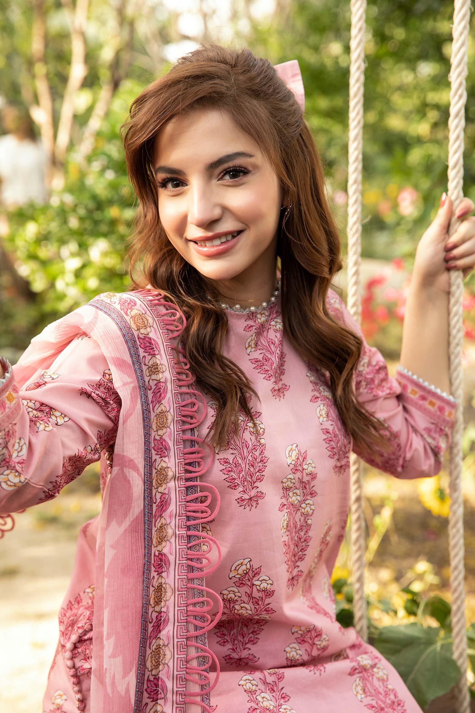 Maria B | Eid Basic Lawn | MB-CUS25-908A - Rang-e-Khaas
