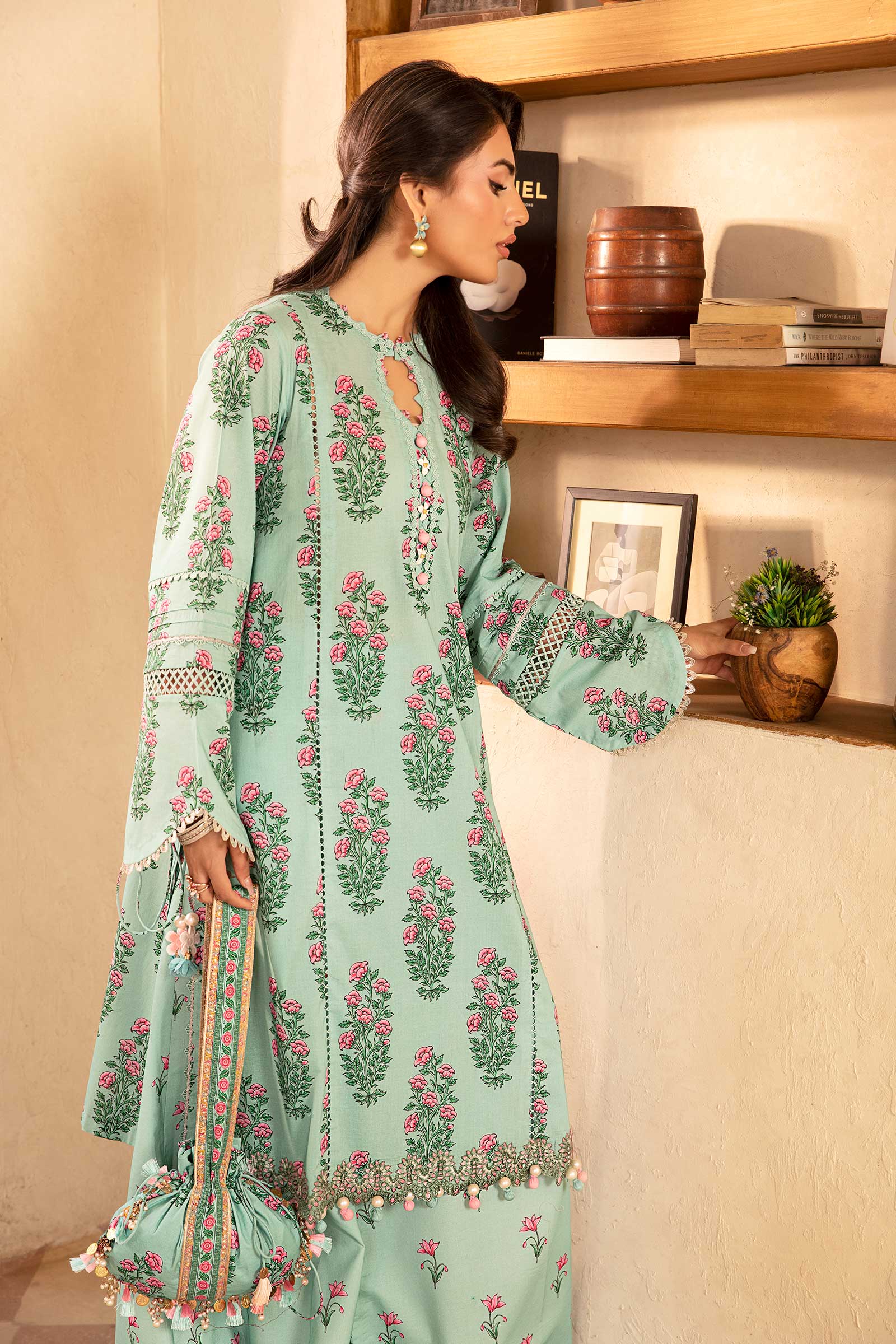 Maria B | Eid Basic Lawn | MB-CUS25-908B - Rang-e-Khaas