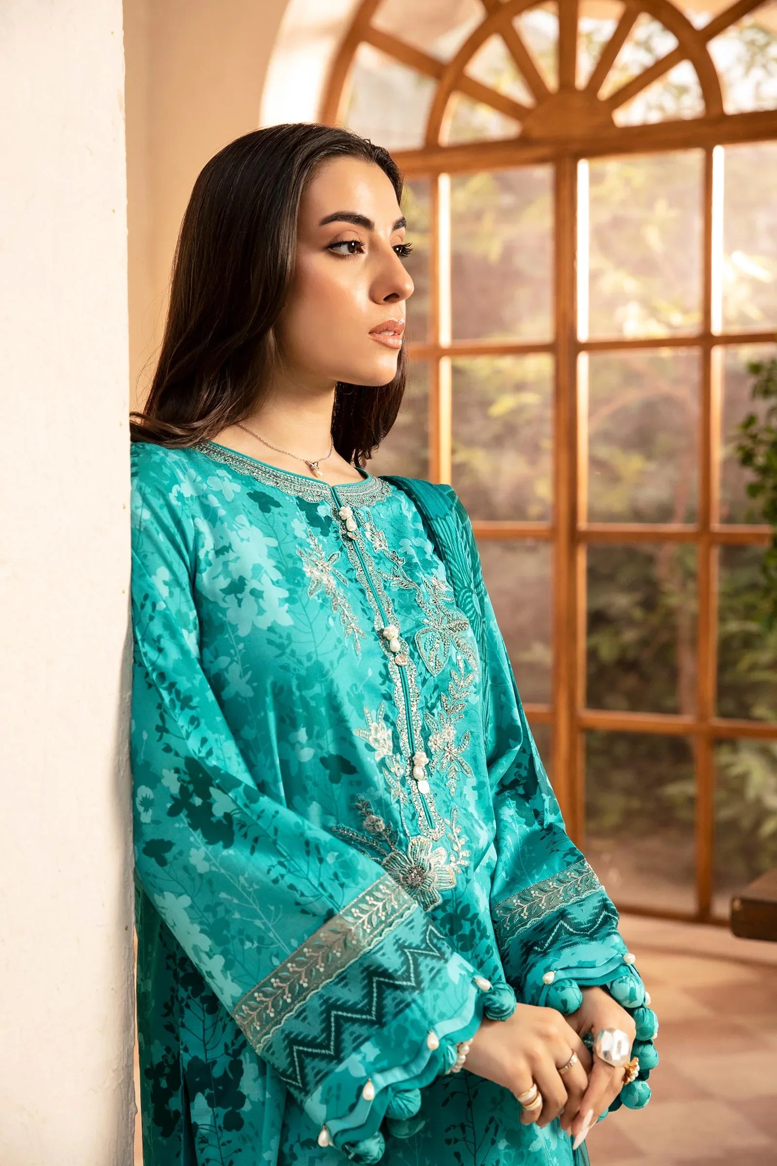 Maria B | Eid Basic Lawn | MB-CUS25-910A - Rang-e-Khaas