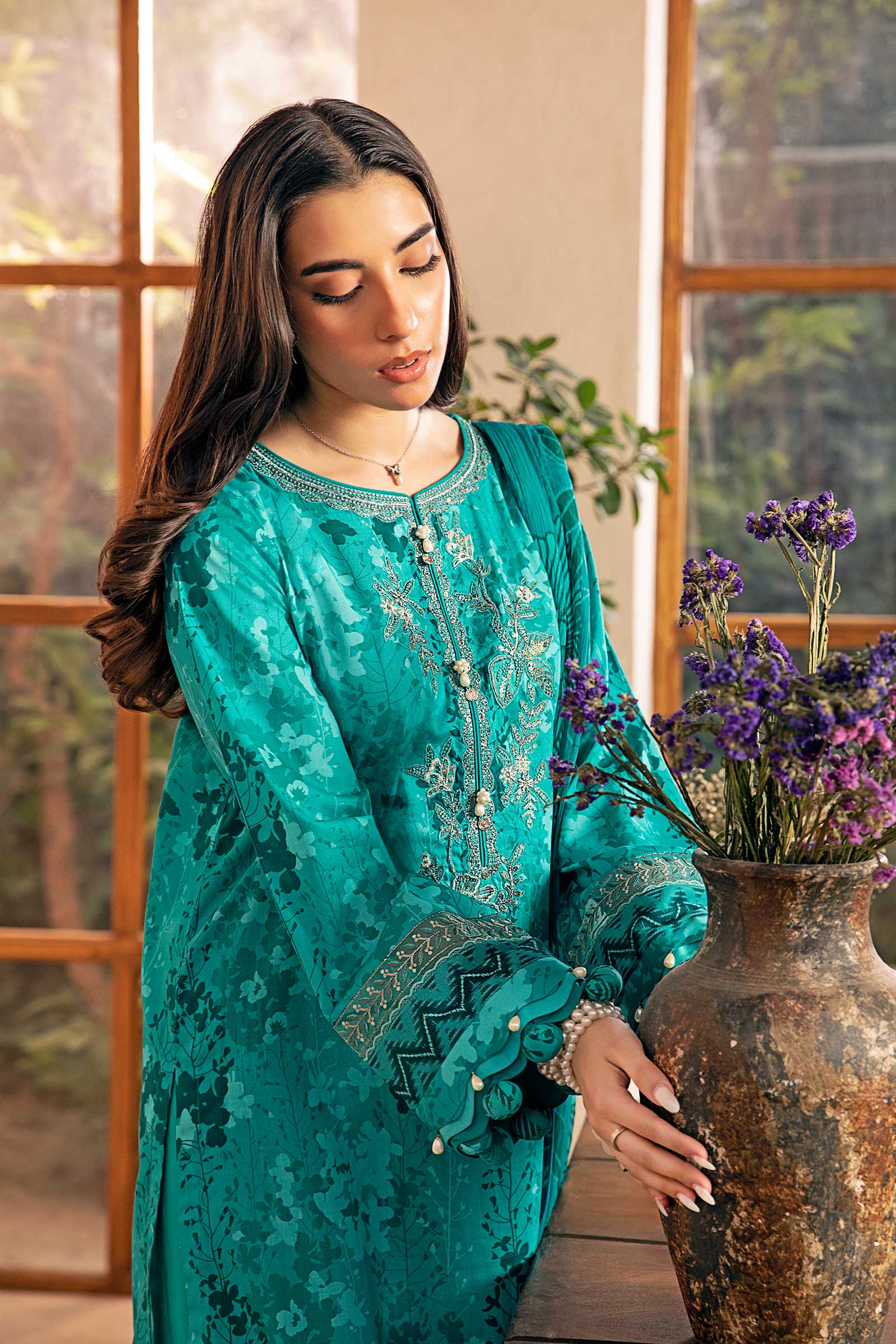 Maria B | Eid Basic Lawn | MB-CUS25-910A - Rang-e-Khaas