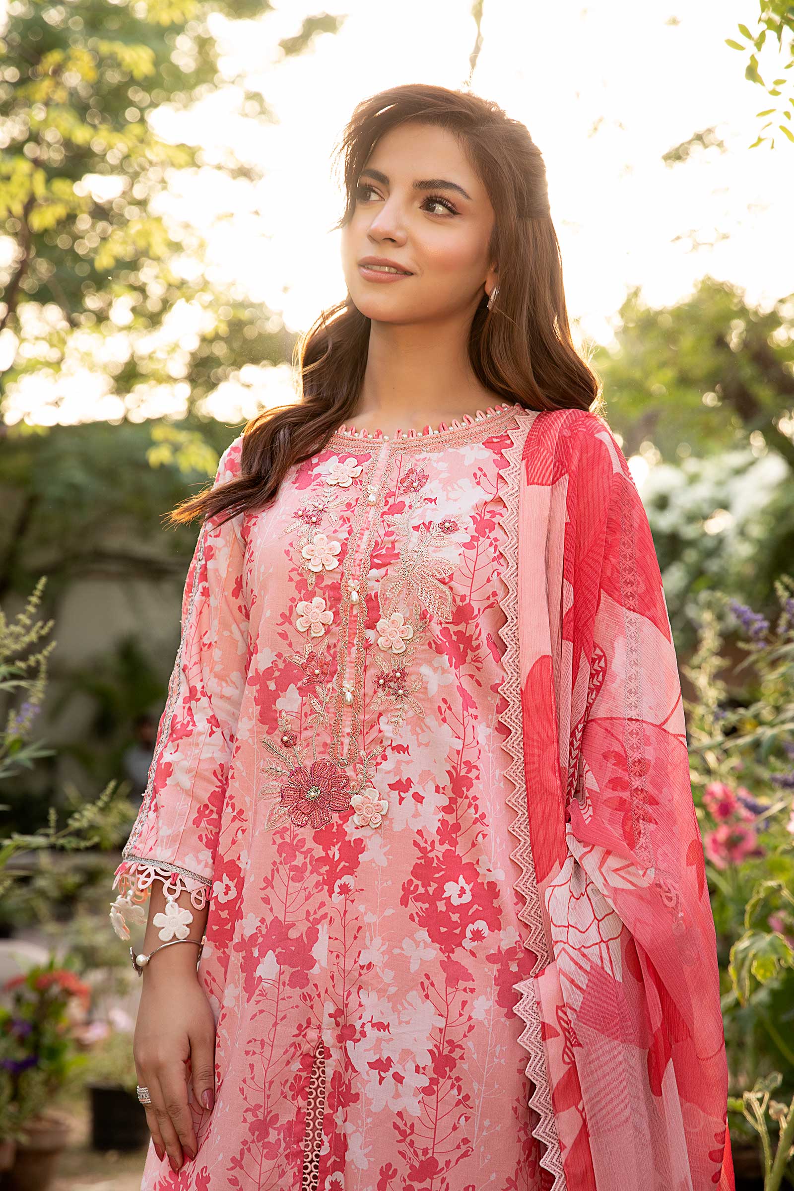 Maria B | Eid Basic Lawn | MB-CUS25-910B - Rang-e-Khaas