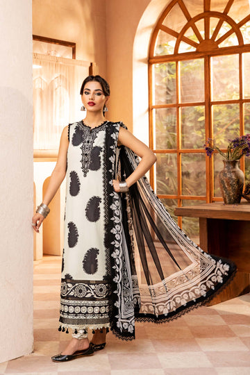 Maria B | Eid Basic Lawn | MB-CUS25-911B - Rang-e-Khaas
