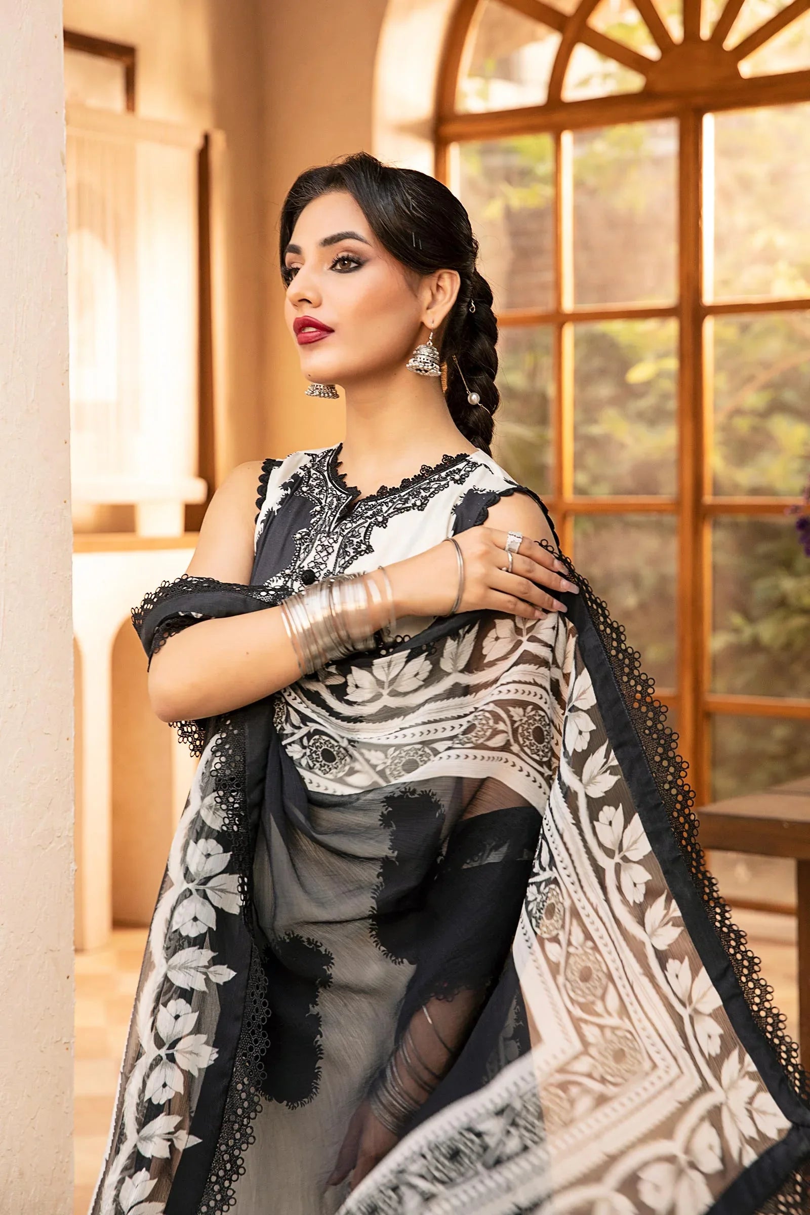 Maria B | Eid Basic Lawn | MB-CUS25-911B - Rang-e-Khaas