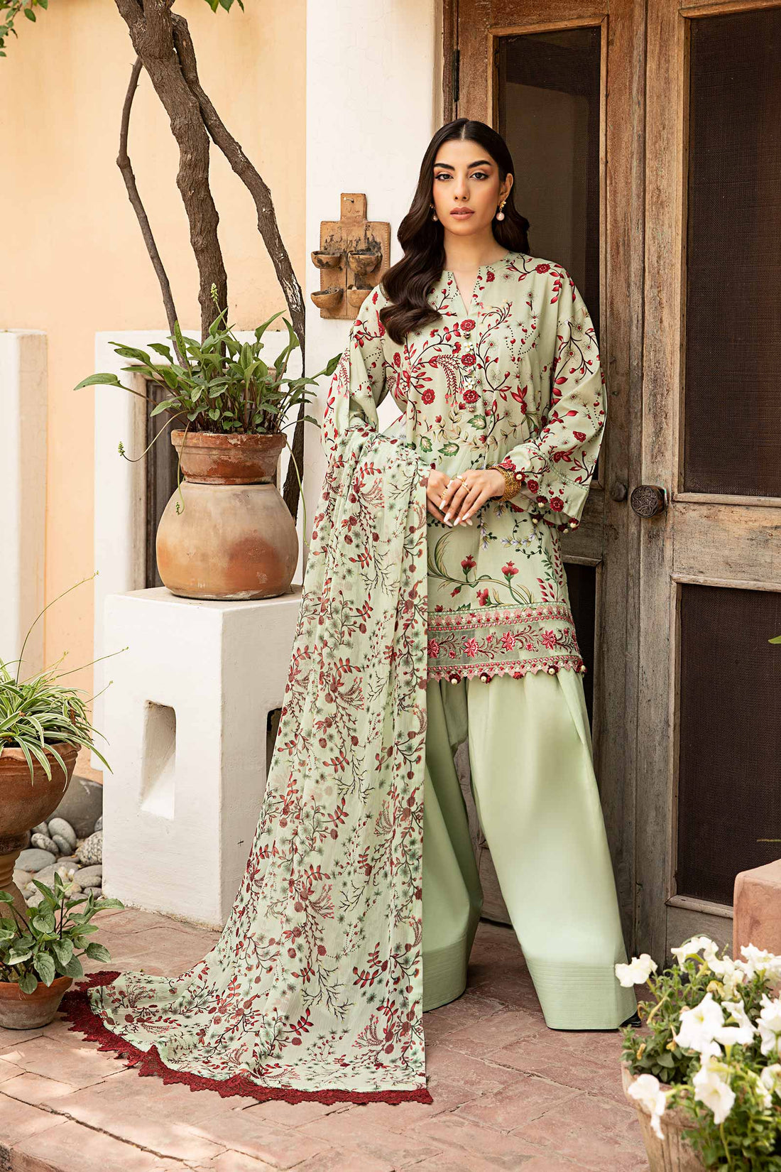Maria B | Eid Basic Lawn | MB-CUS25-912B - Rang-e-Khaas