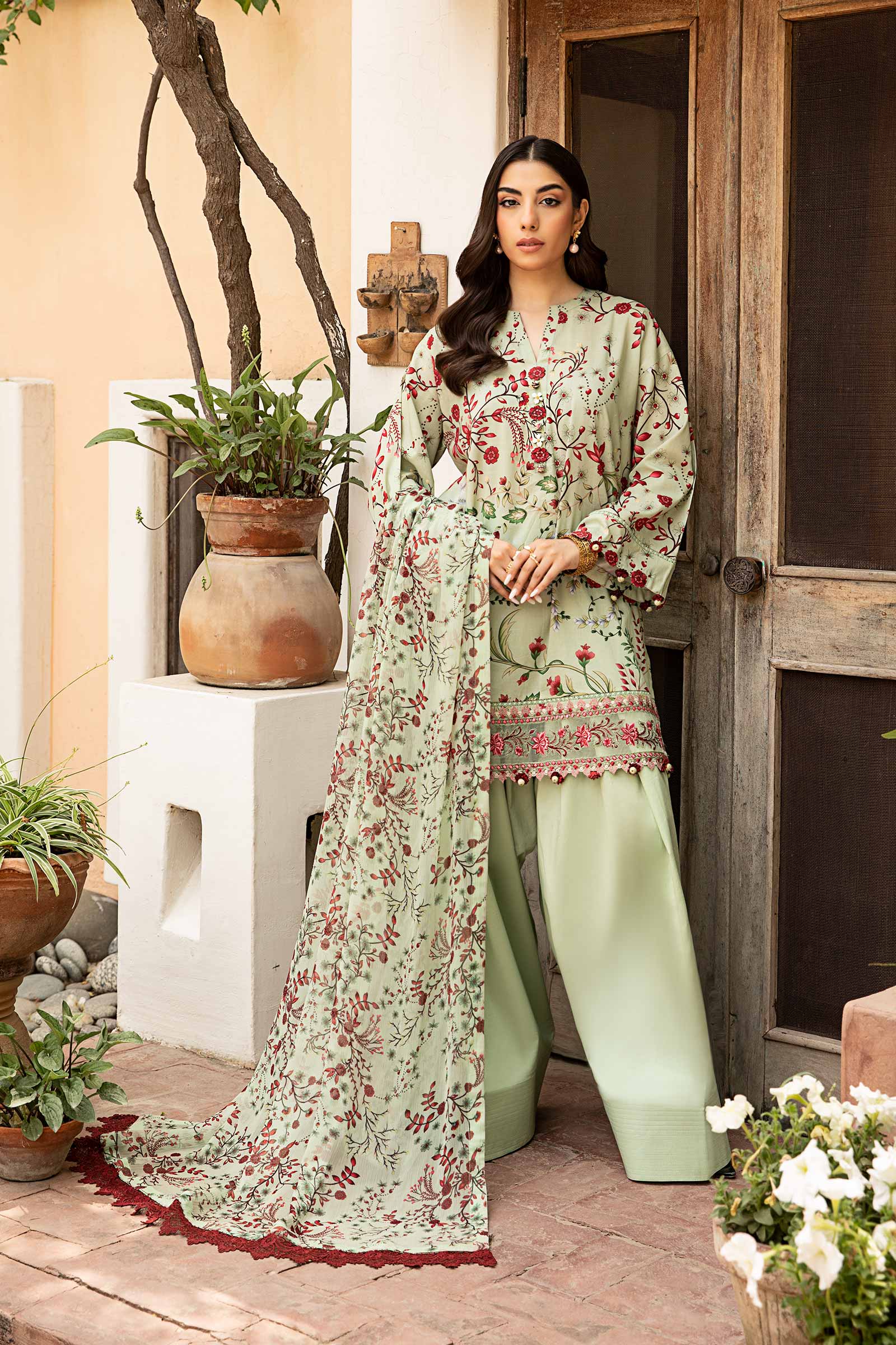 Maria B | Eid Basic Lawn | MB-CUS25-912B - Rang-e-Khaas