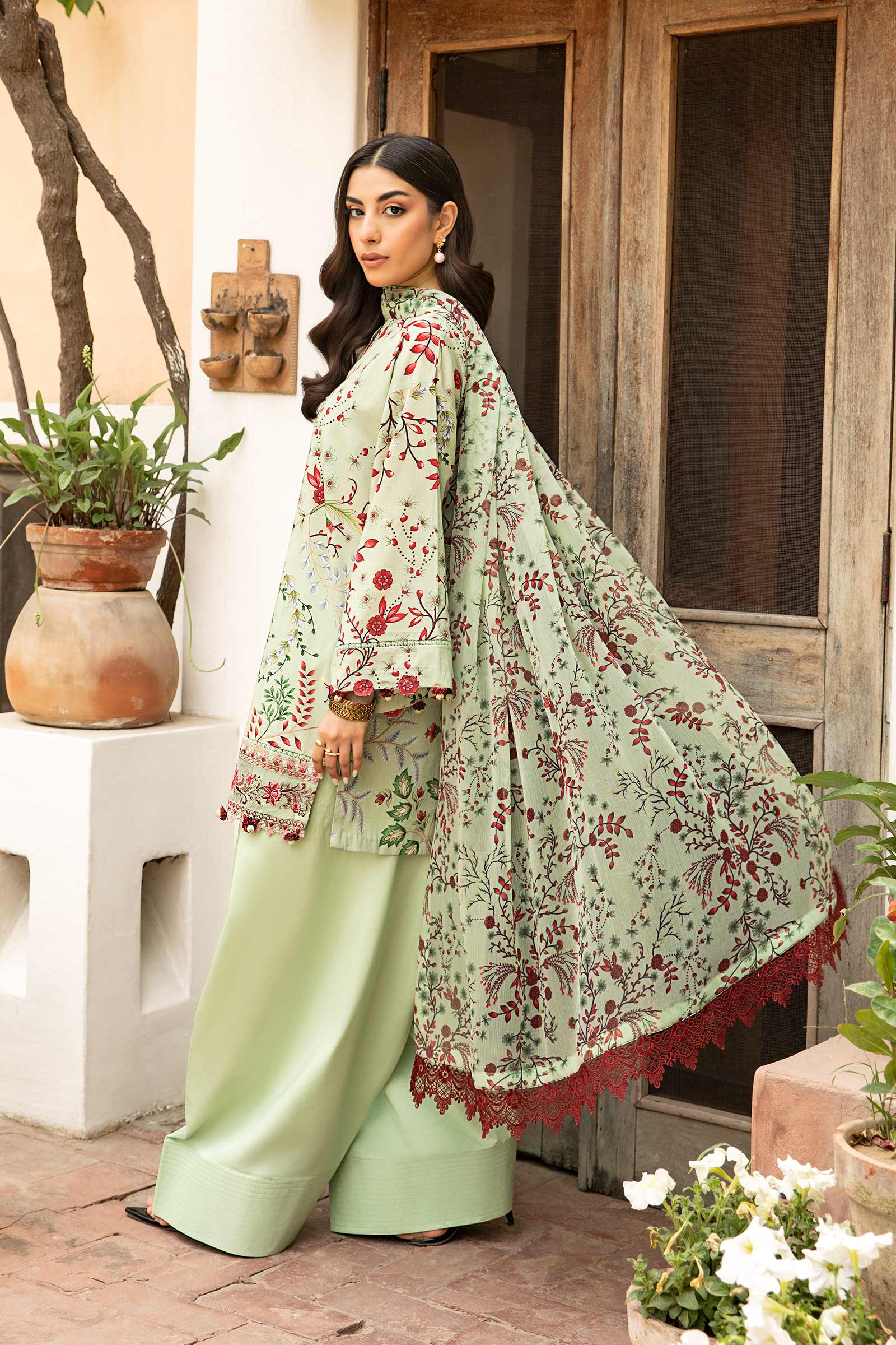 Maria B | Eid Basic Lawn | MB-CUS25-912B - Rang-e-Khaas
