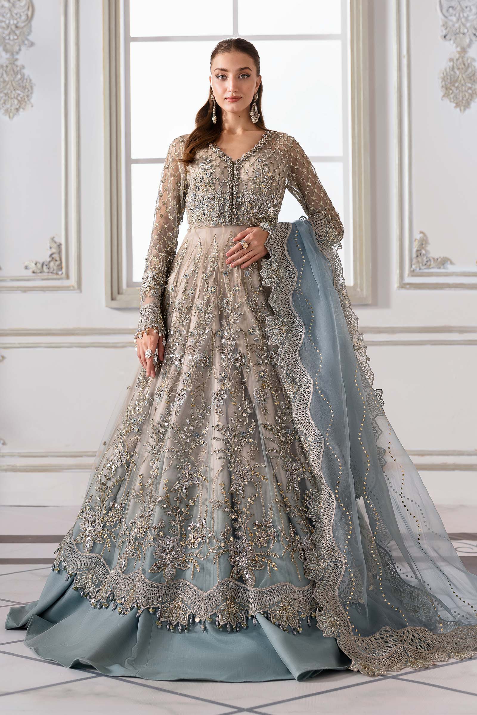 Maria B | Embroidered 2025 | BD-3002 - Rang-e-Khaas