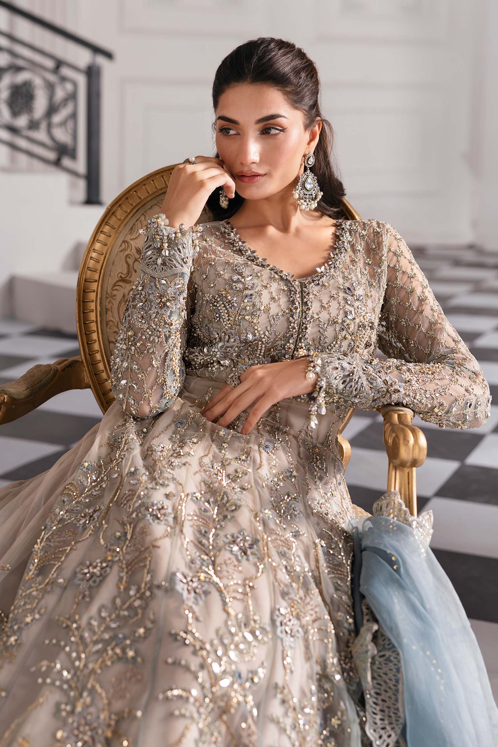 Maria B | Embroidered 2025 | BD-3002 - Rang-e-Khaas