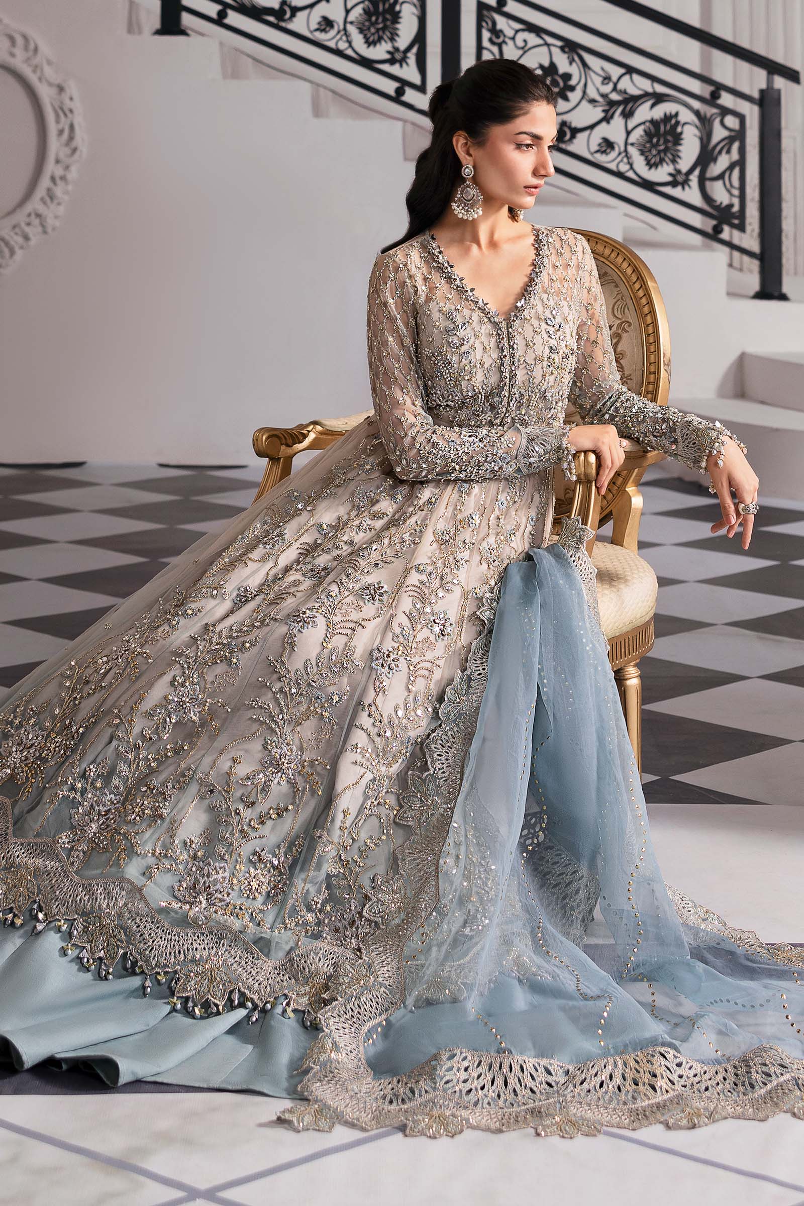 Maria B | Embroidered 2025 | BD-3002 - Rang-e-Khaas