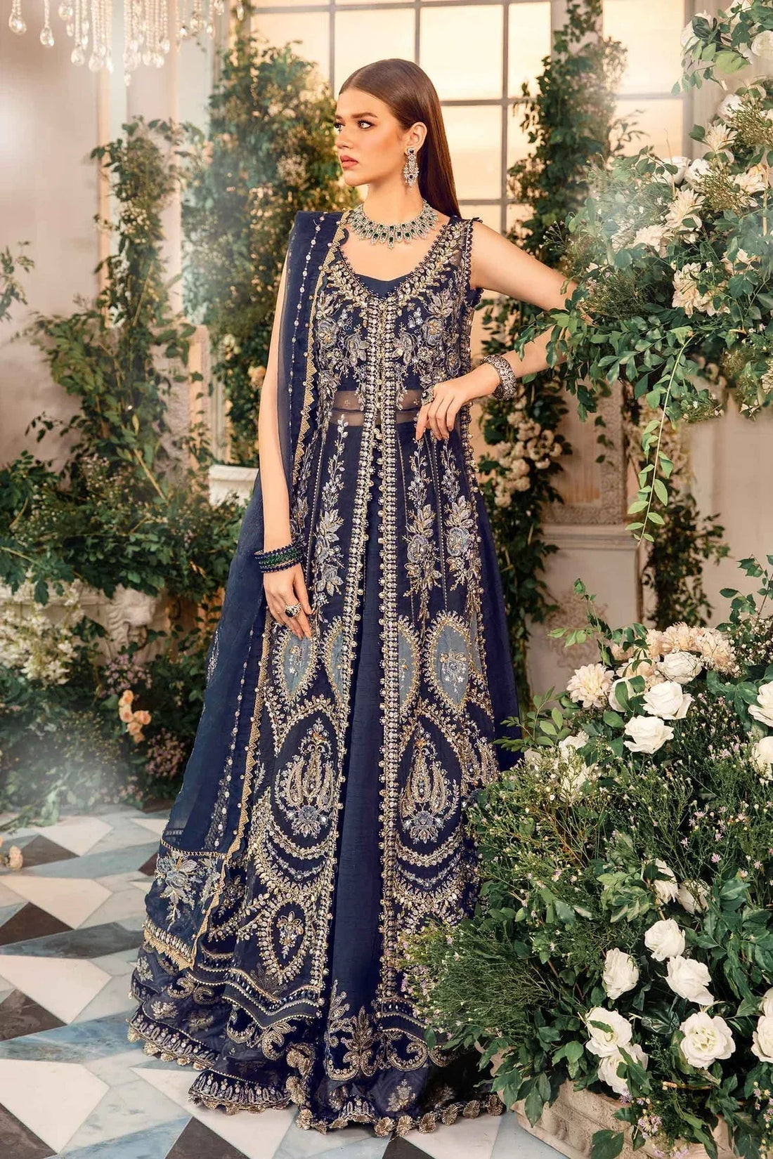 Maria B | Embroidered Formals 24 | Organza Suit | BD-2901 - Rang-e-Khaas