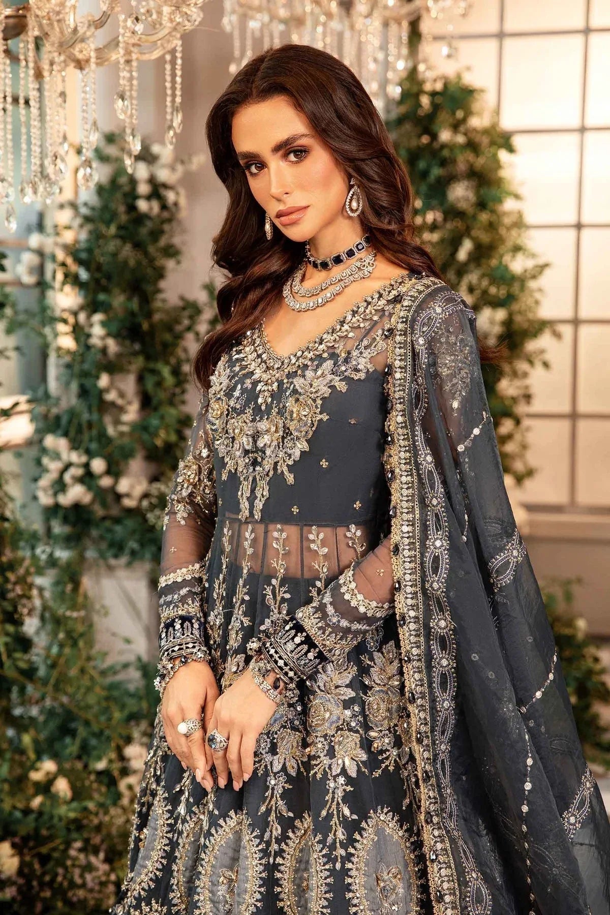 Maria B | Embroidered Formals 24 | Organza Suit | BD-2901 - Rang-e-Khaas