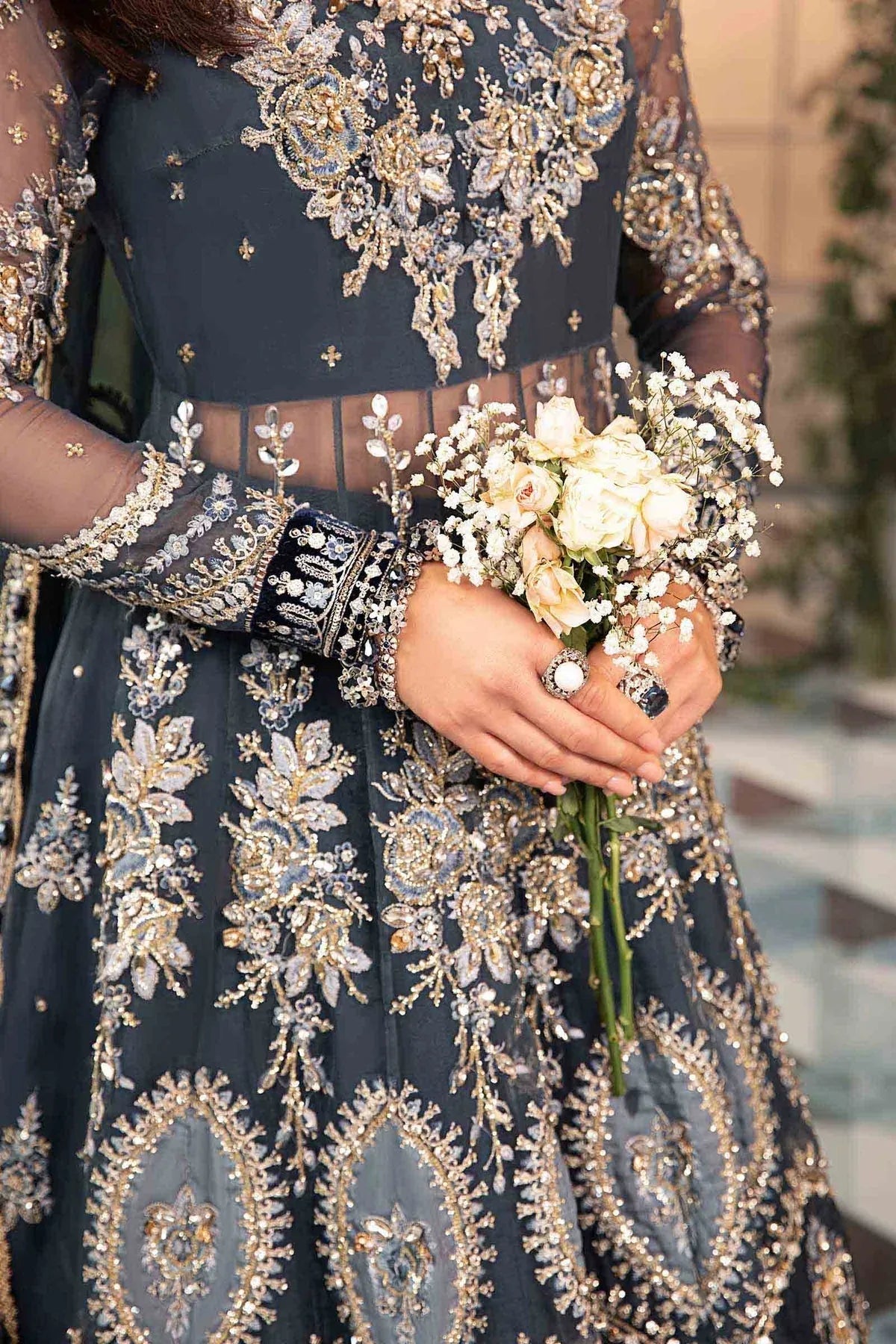 Maria B | Embroidered Formals 24 | Organza Suit | BD-2901 - Rang-e-Khaas
