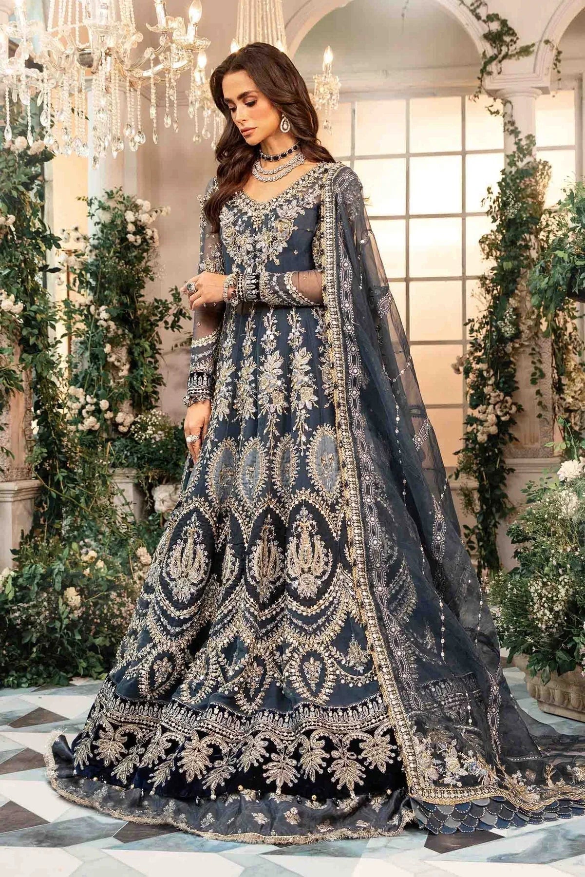 Maria B | Embroidered Formals 24 | Organza Suit | BD-2901 - Rang-e-Khaas