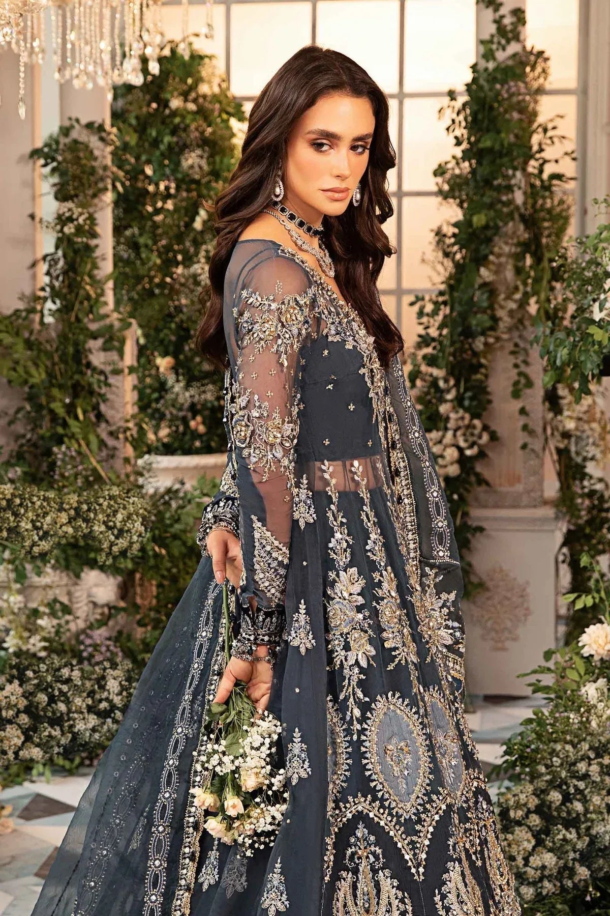 Maria B | Embroidered Formals 24 | Organza Suit | BD-2901 - Rang-e-Khaas