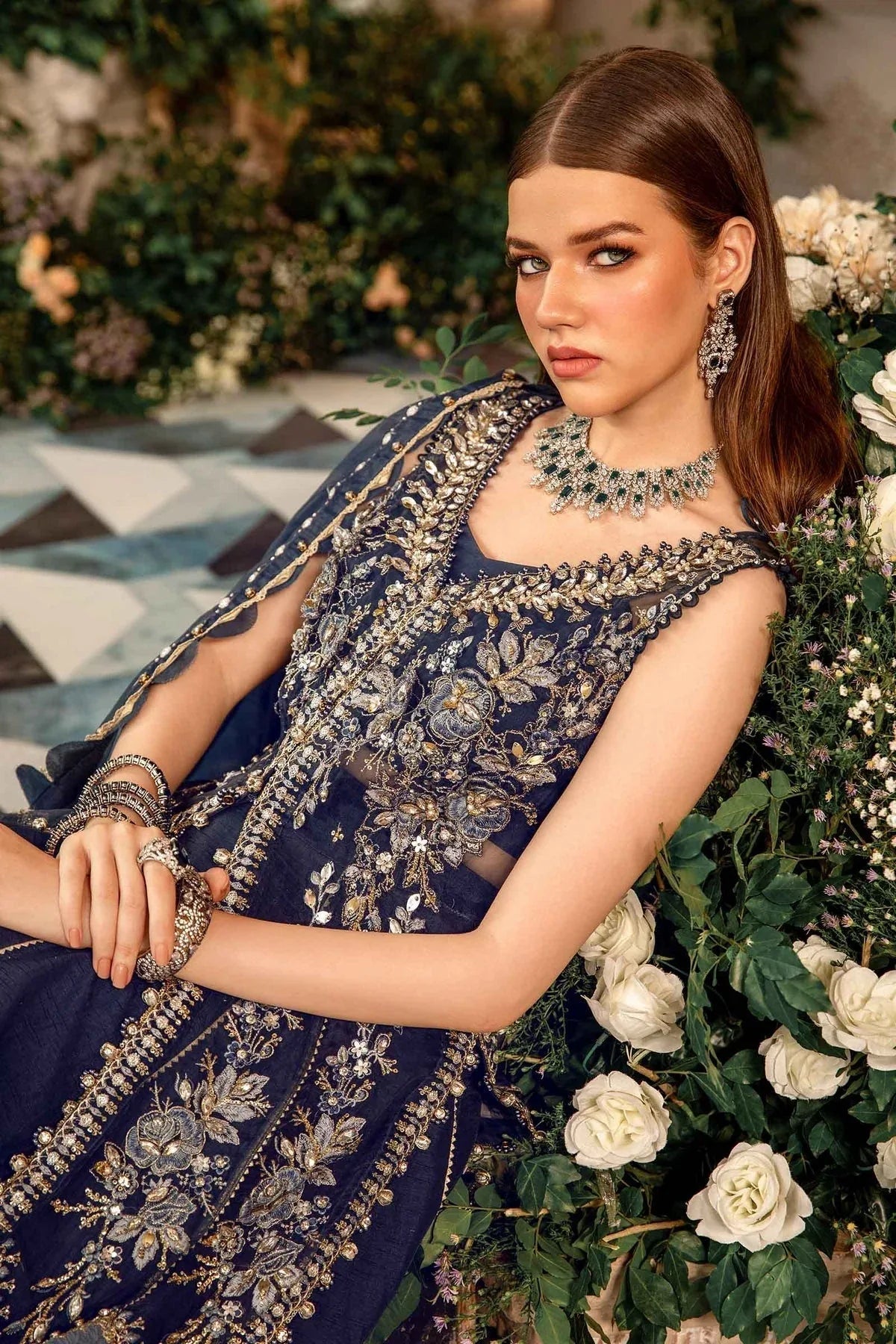 Maria B | Embroidered Formals 24 | Organza Suit | BD-2901 - Rang-e-Khaas