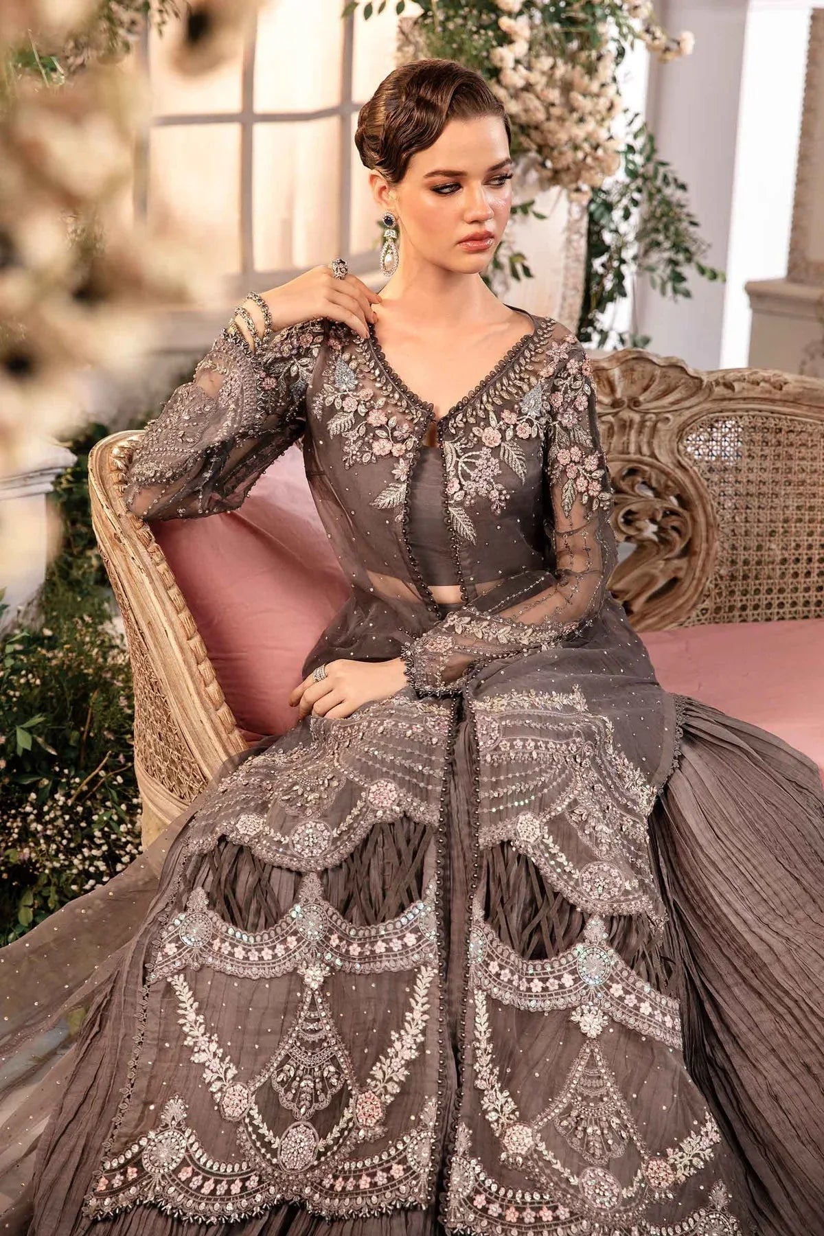 Maria B | Embroidered Formals 24 | Organza Suit | BD-2902 - Rang-e-Khaas