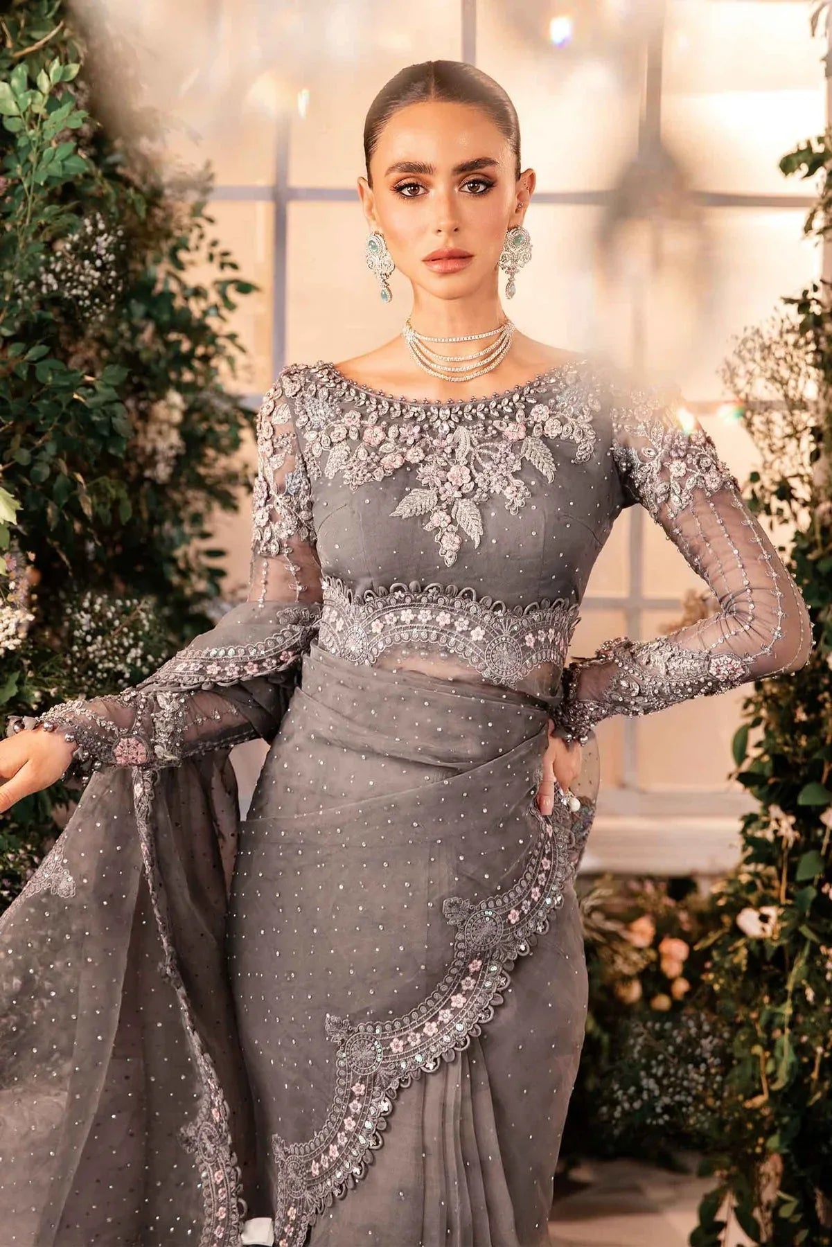 Maria B | Embroidered Formals 24 | Organza Suit | BD-2902 - Rang-e-Khaas