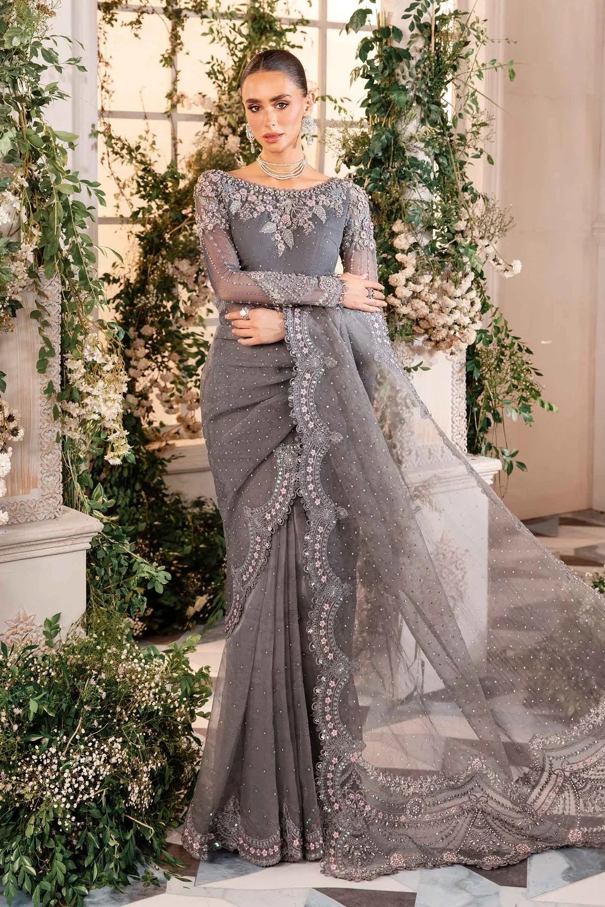 Maria B | Embroidered Formals 24 | Organza Suit | BD-2902 - Rang-e-Khaas