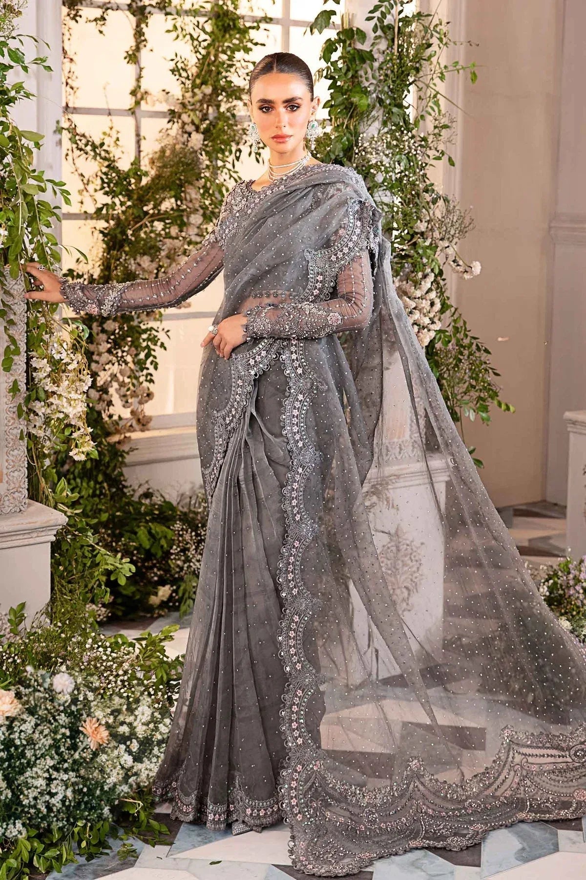 Maria B | Embroidered Formals 24 | Organza Suit | BD-2902 - Rang-e-Khaas