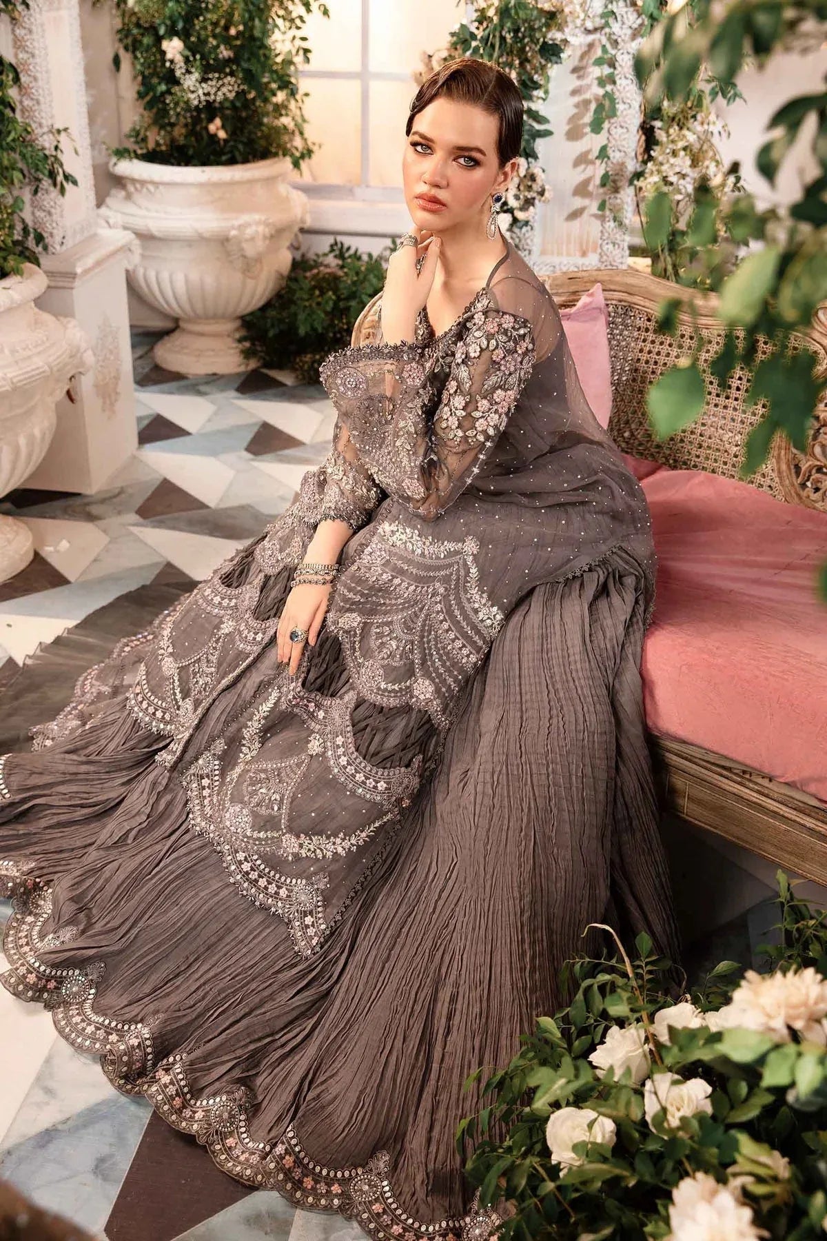 Maria B | Embroidered Formals 24 | Organza Suit | BD-2902 - Rang-e-Khaas