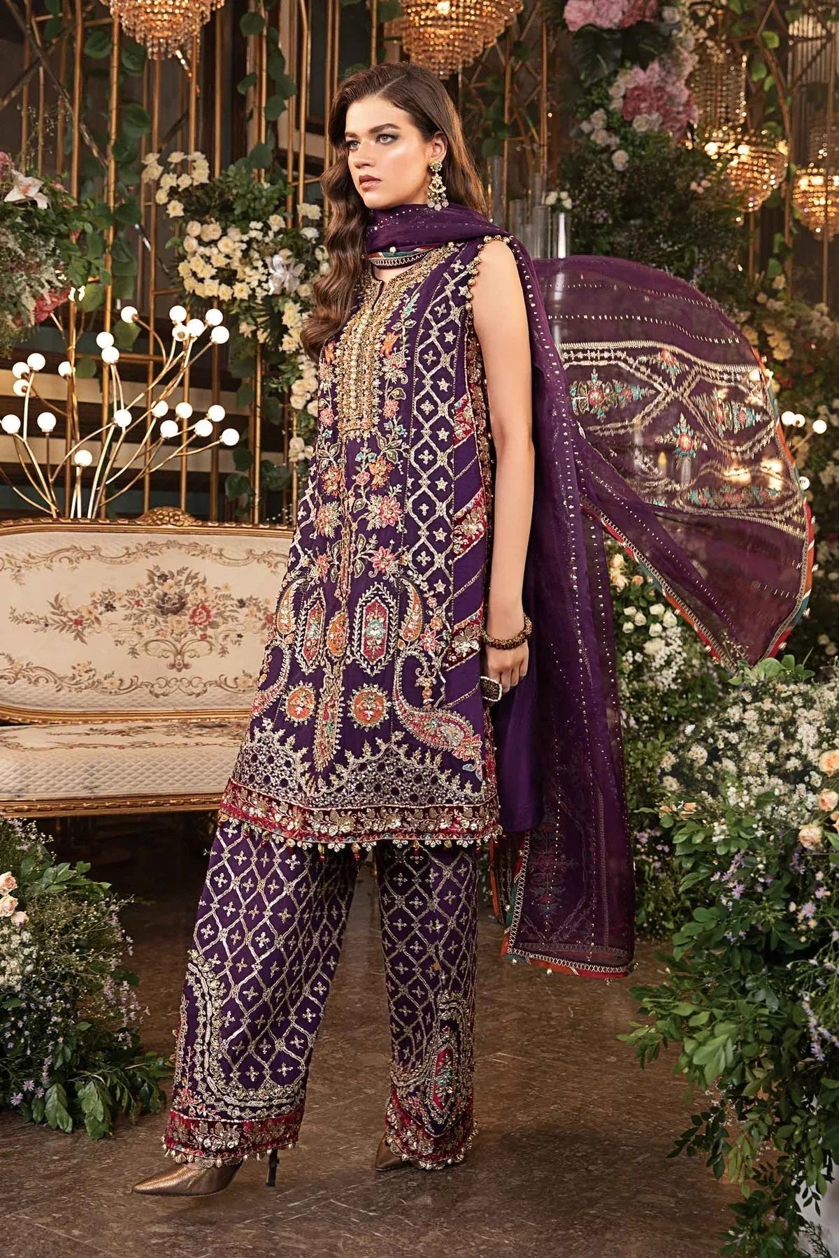 Maria B | Embroidered Formals 24 | Organza Suit | BD-2903 - Rang-e-Khaas