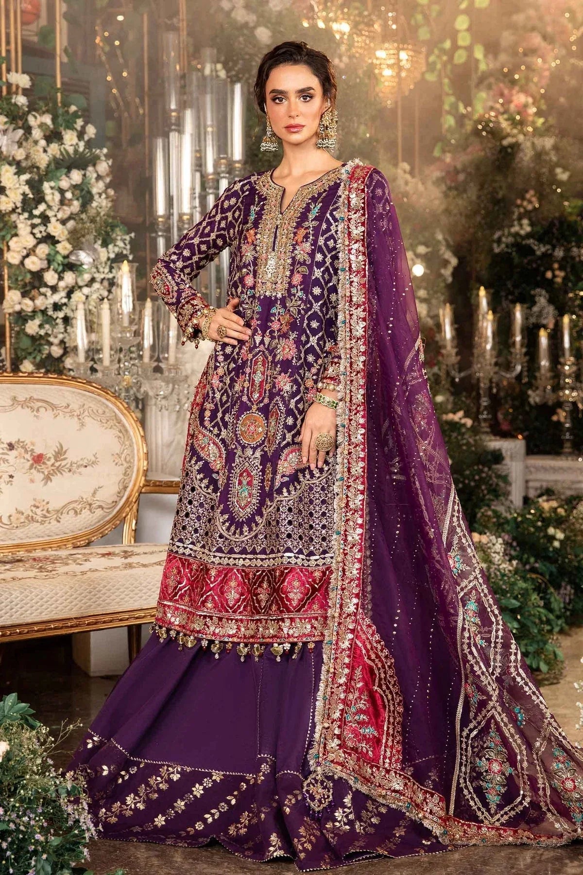 Maria B | Embroidered Formals 24 | Organza Suit | BD-2903 - Rang-e-Khaas
