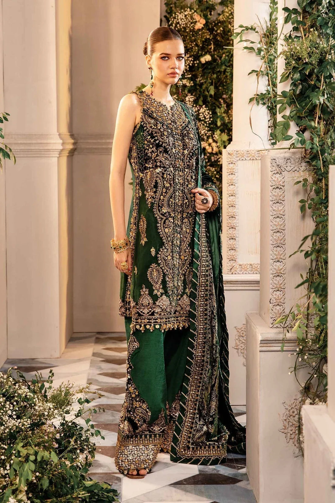 Maria B | Embroidered Formals 24 | Organza Suit | BD-2904 - Rang-e-Khaas