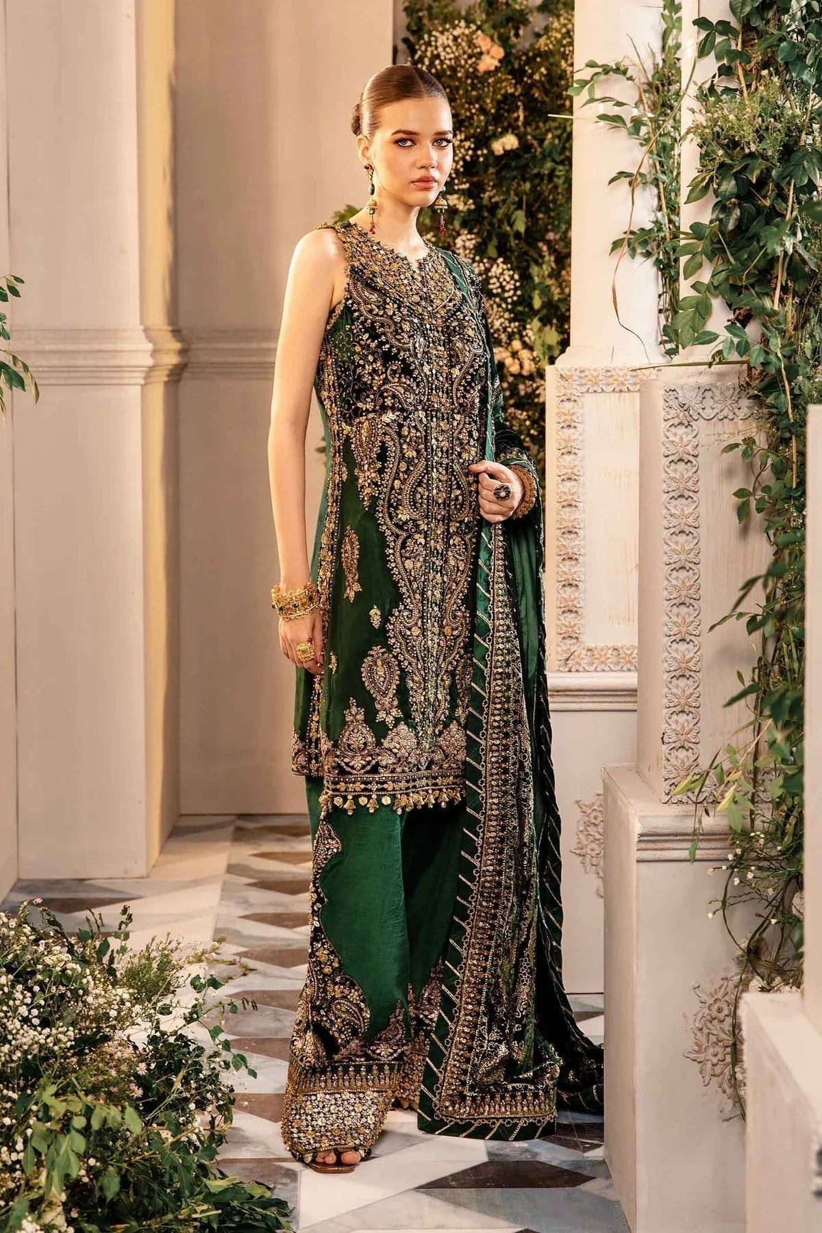 Maria B | Embroidered Formals 24 | Organza Suit | BD-2904 - Rang-e-Khaas