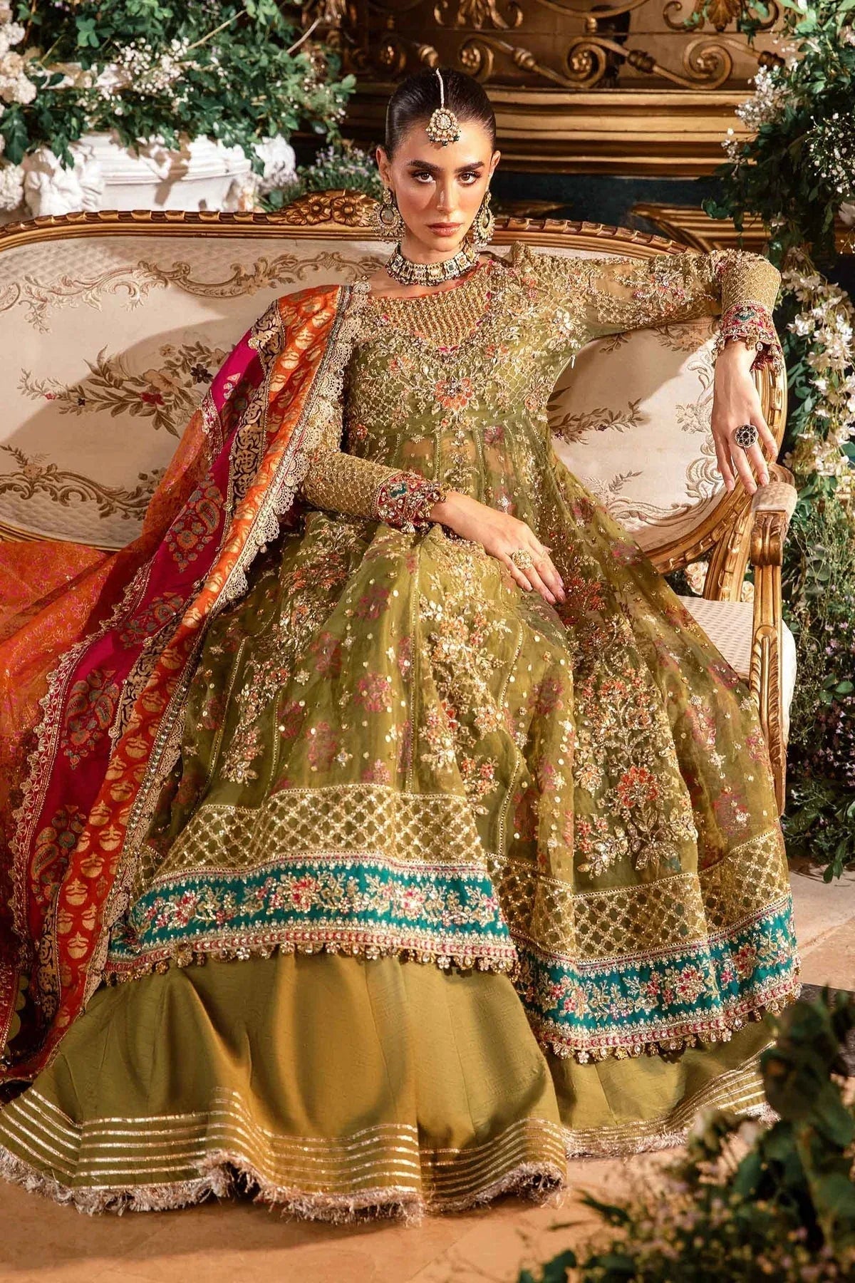 Maria B | Embroidered Formals 24 | Organza Suit | BD-2906 - Rang-e-Khaas